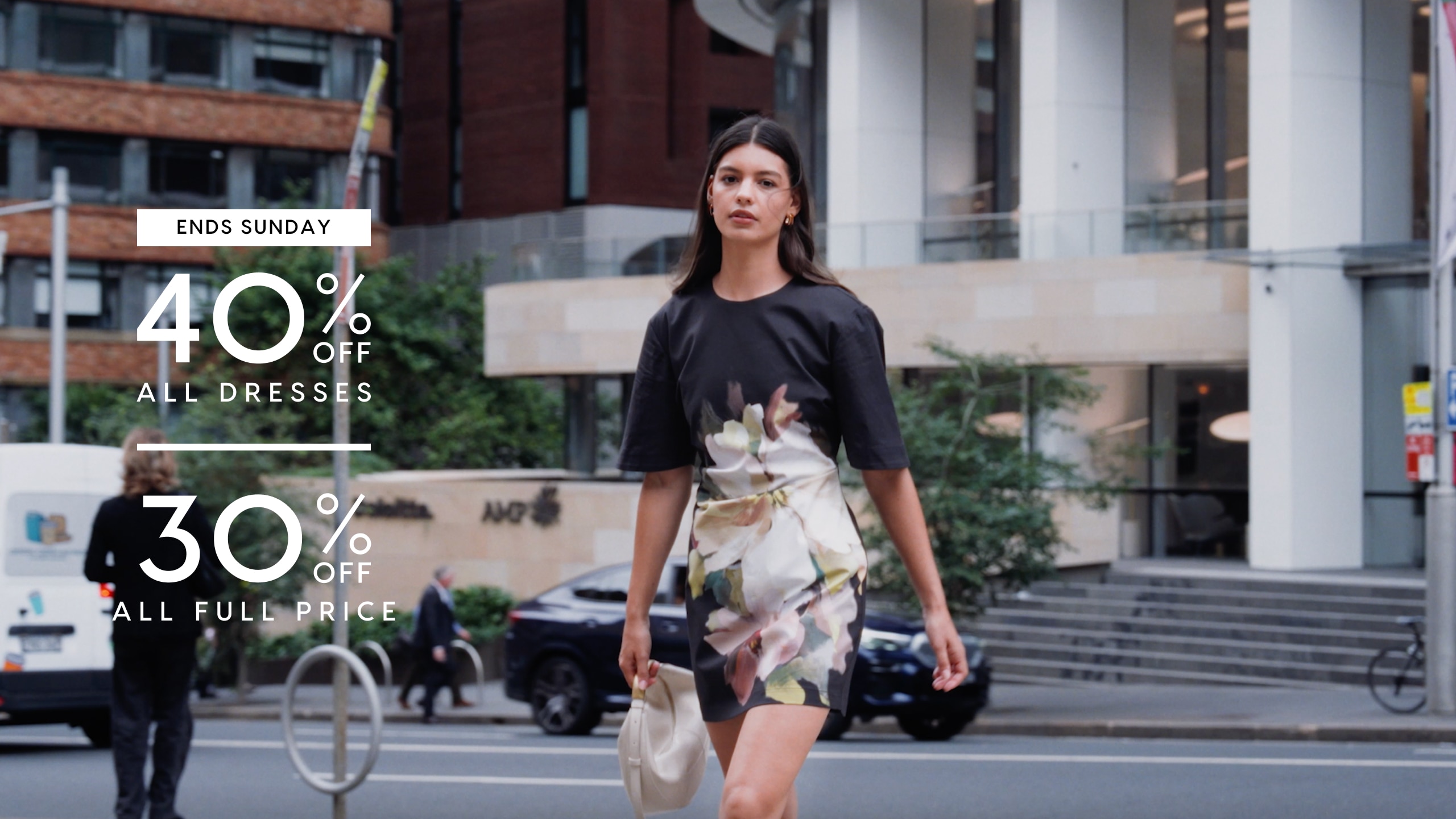 Ends Sunday. 40% Off All Dresses. 30% Off All Full Price