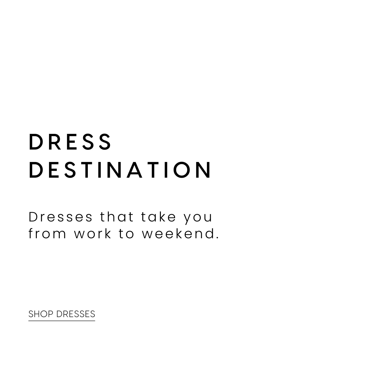 Dress Destination. Dresses that take you from work to weekened. Shop Dresses