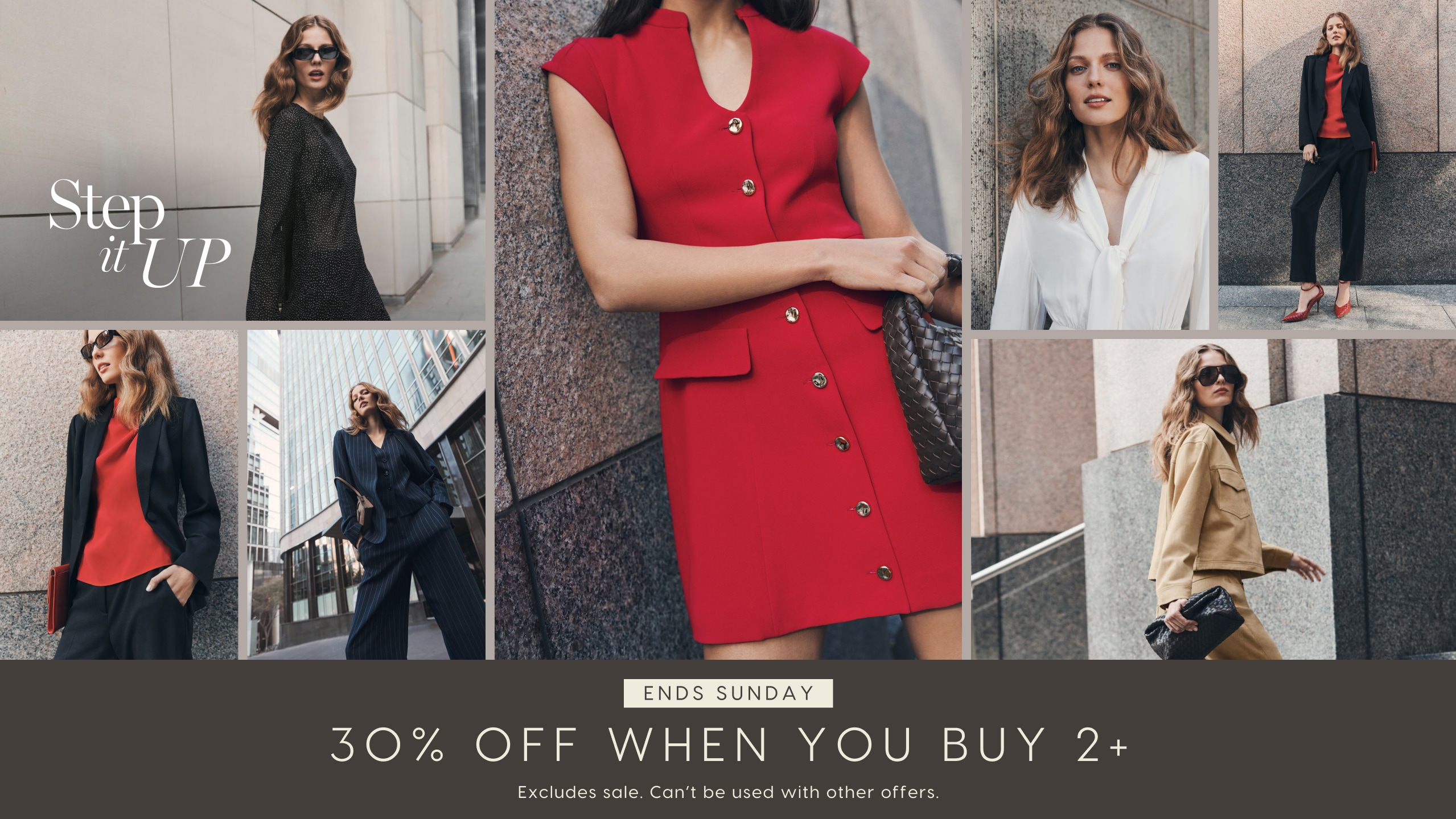 Ends Sunday. 30% Off When You Buy 2+. Excludes sale. Can't be used with other offers.
