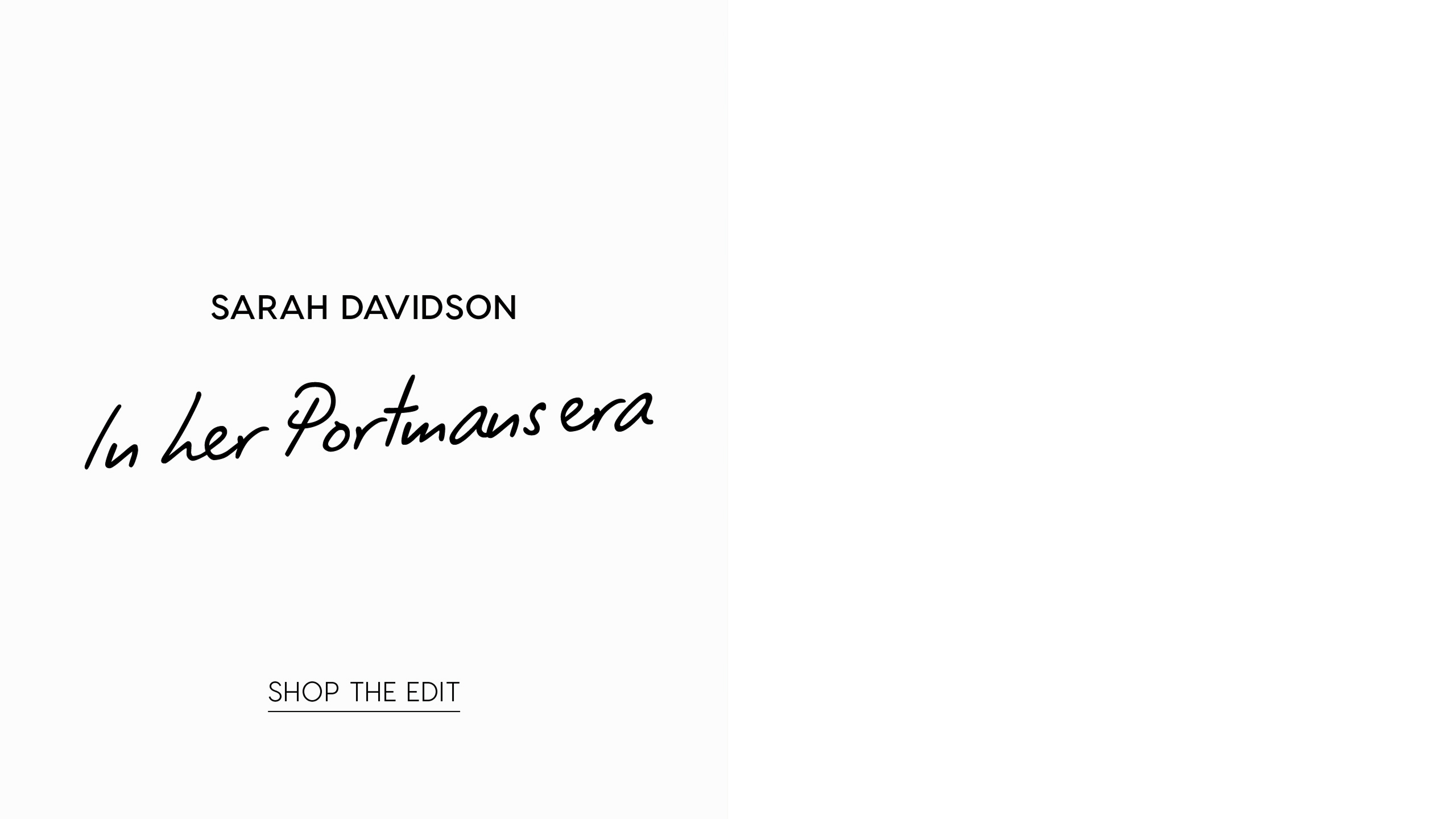 Sarah Davidson in her Portmans era. Shop The Edit