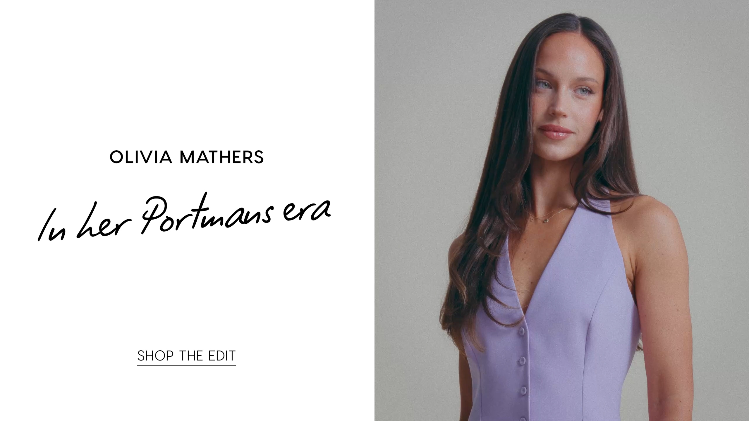 Olivia Mathers. In her Portmans era. Shop The Edit.