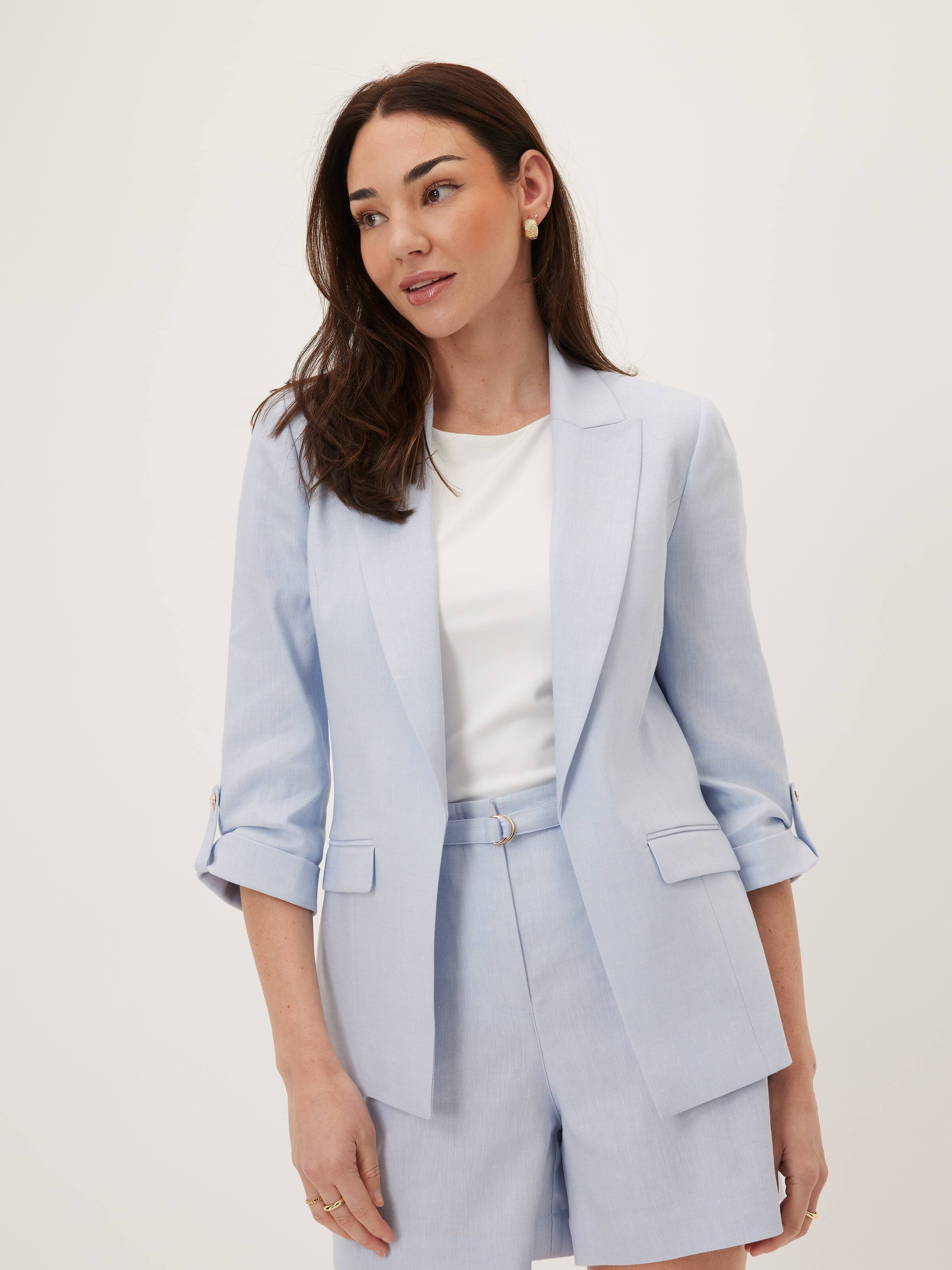 Light blue womens blazer best sale