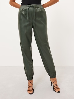 Piper Faux Leather Jogger