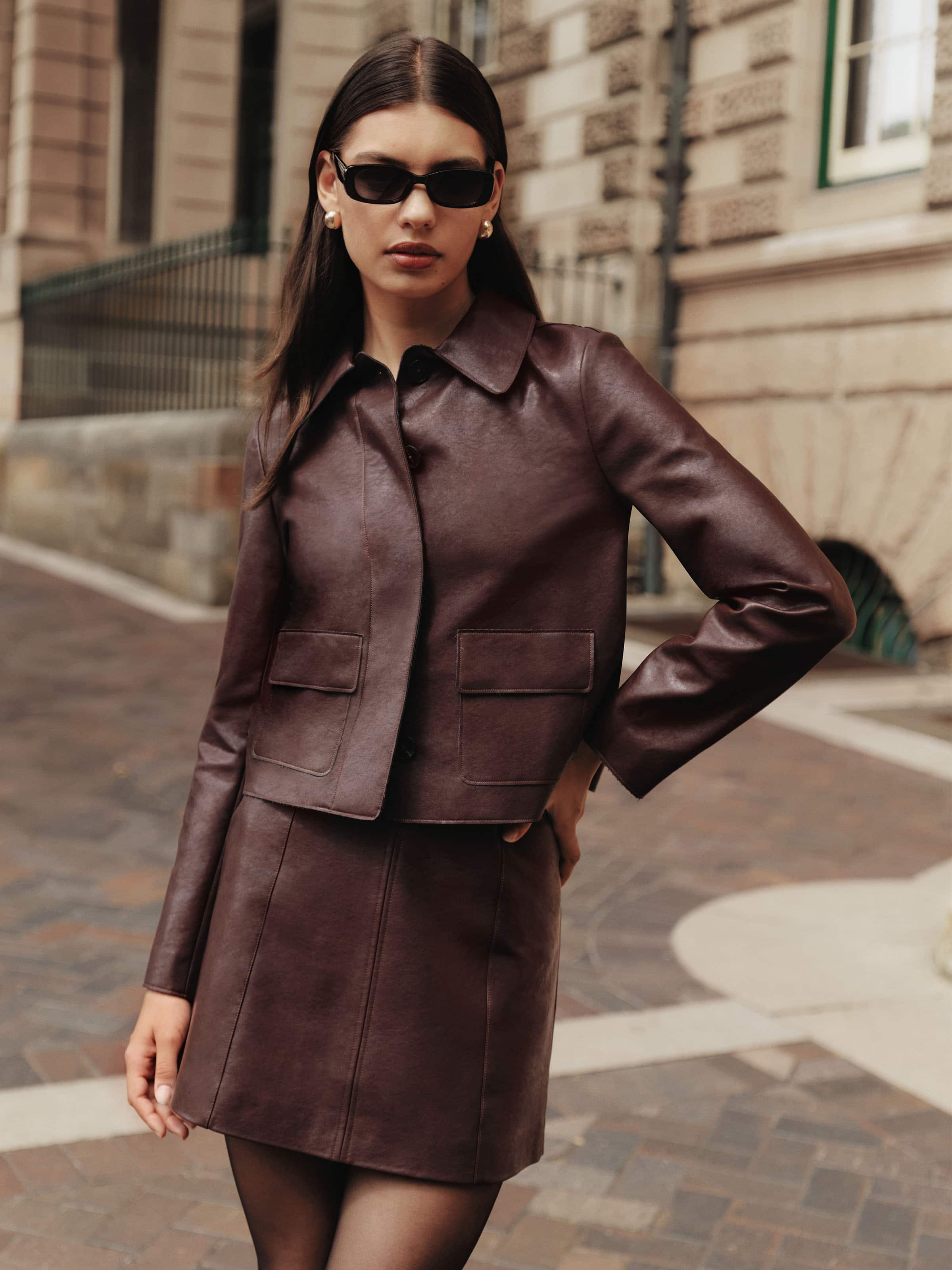 Kaia Faux Leather Jacket