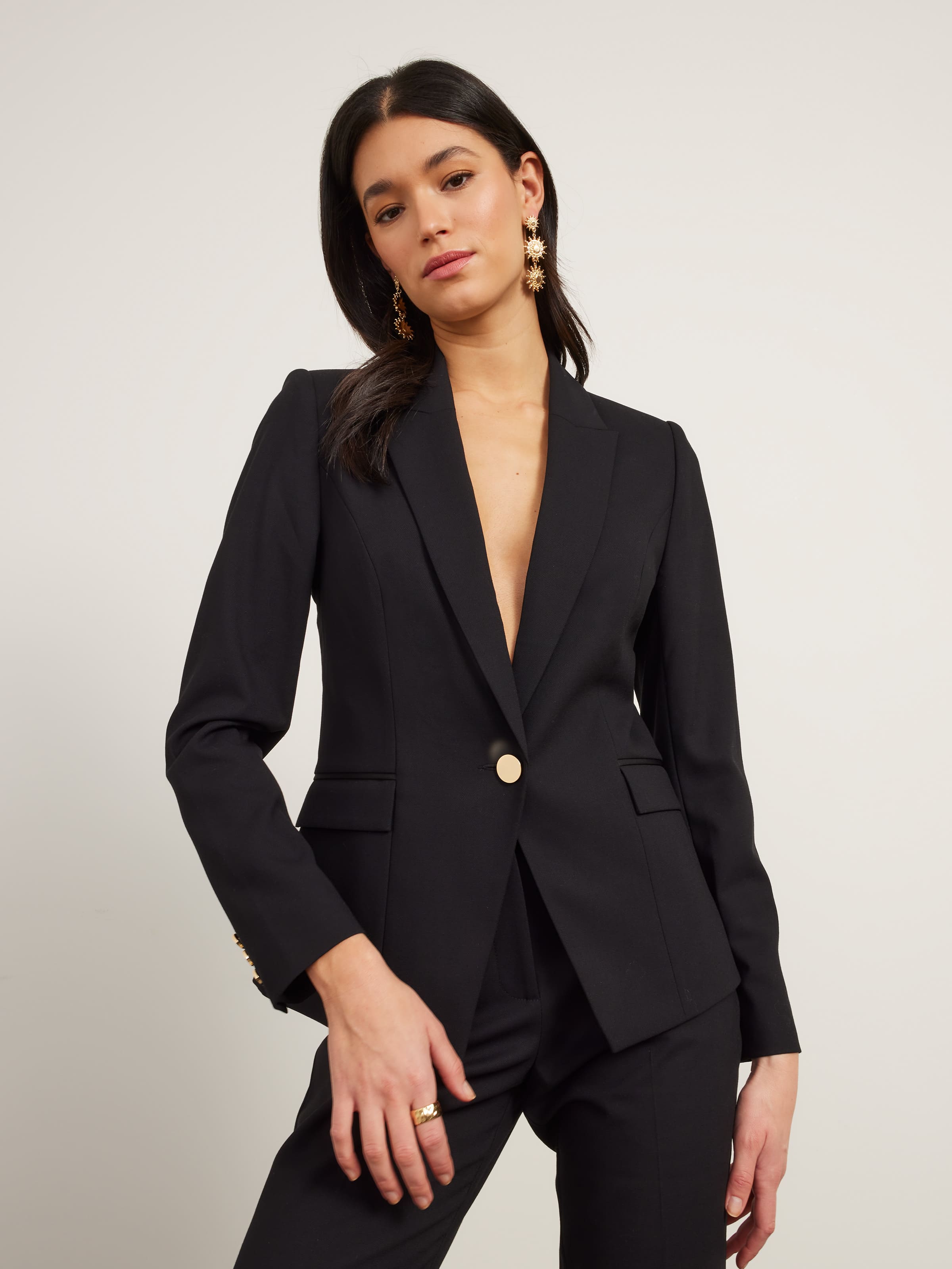 Womens black hot sale suit jacket