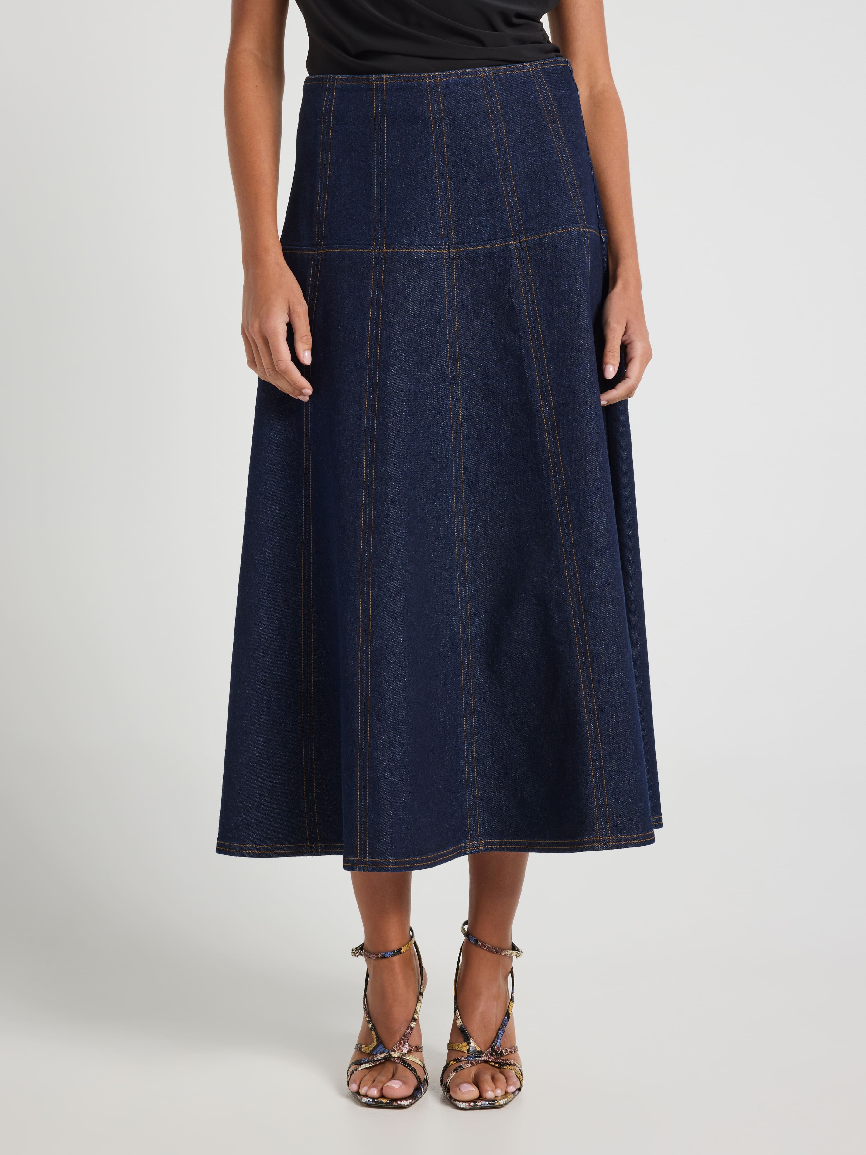 Say My Name Denim Midi Skirt