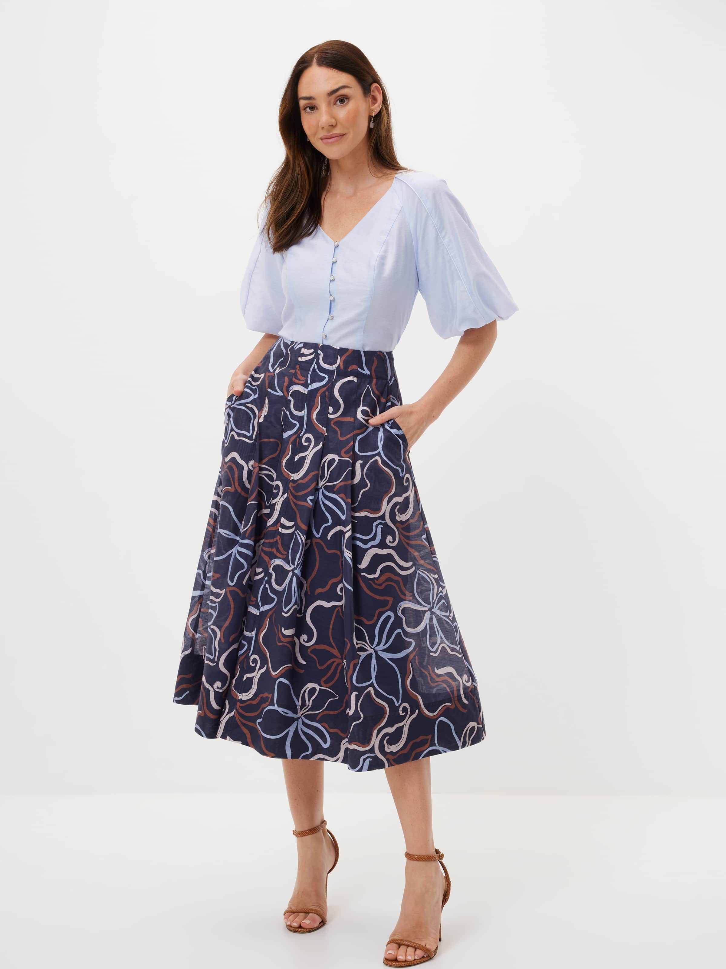 Darwin Outline Midi Skirt