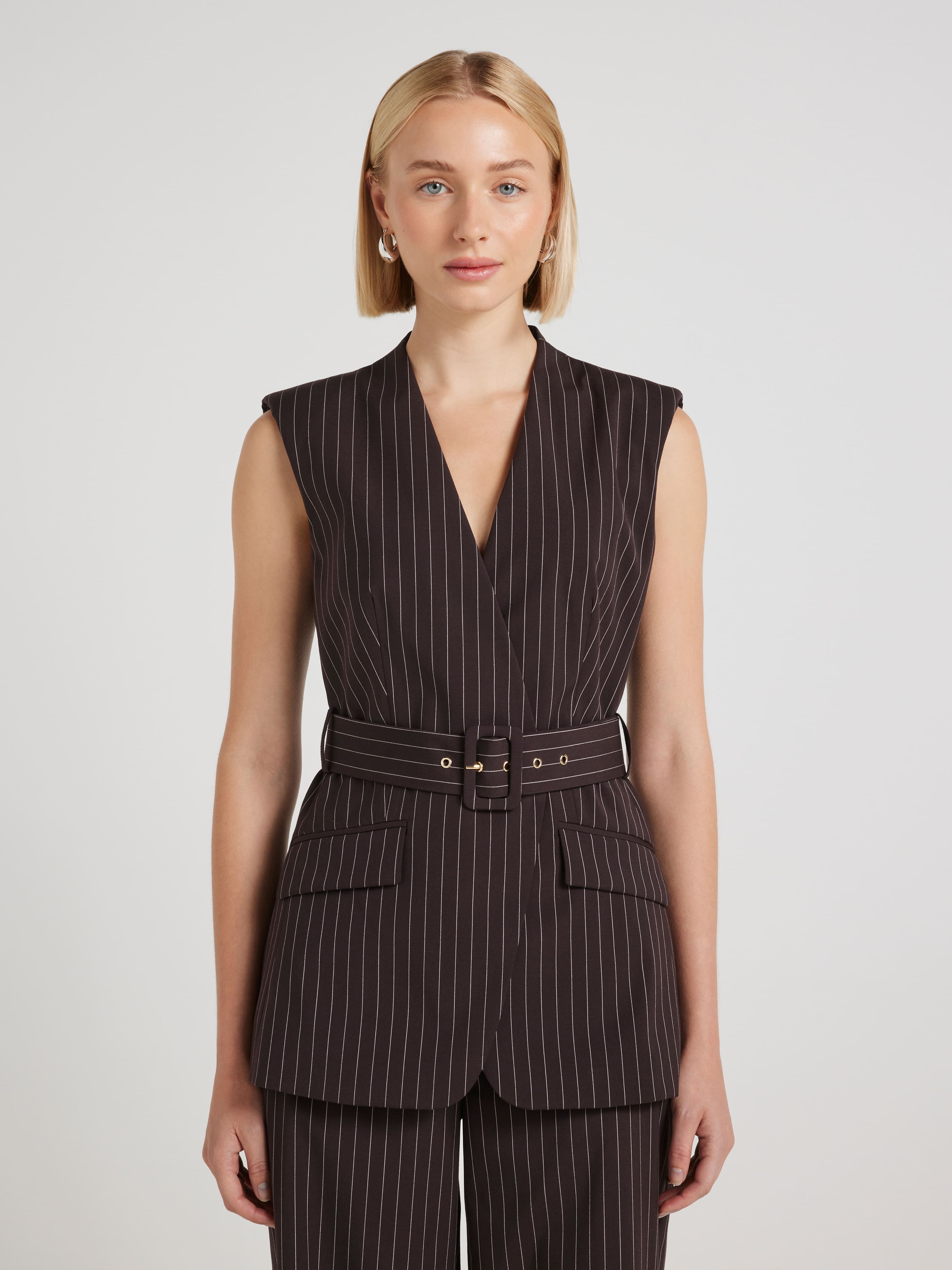 Hung Up Pinstripe Vest