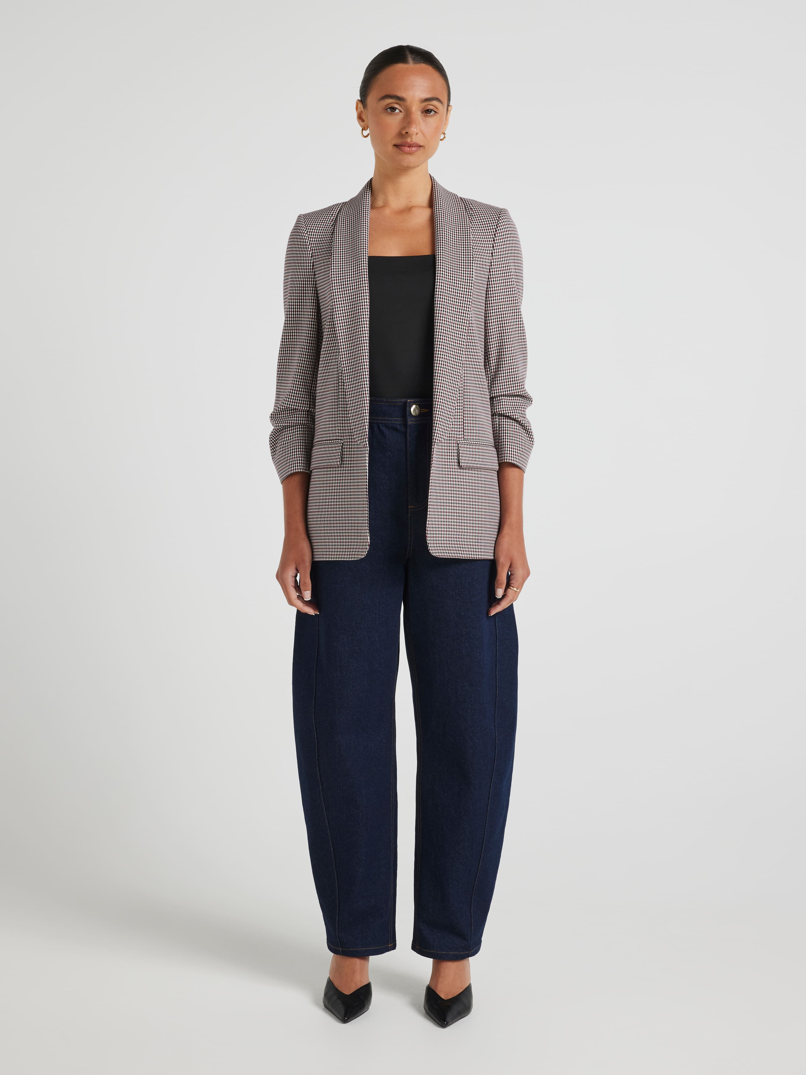 Mi Amour Check Blazer