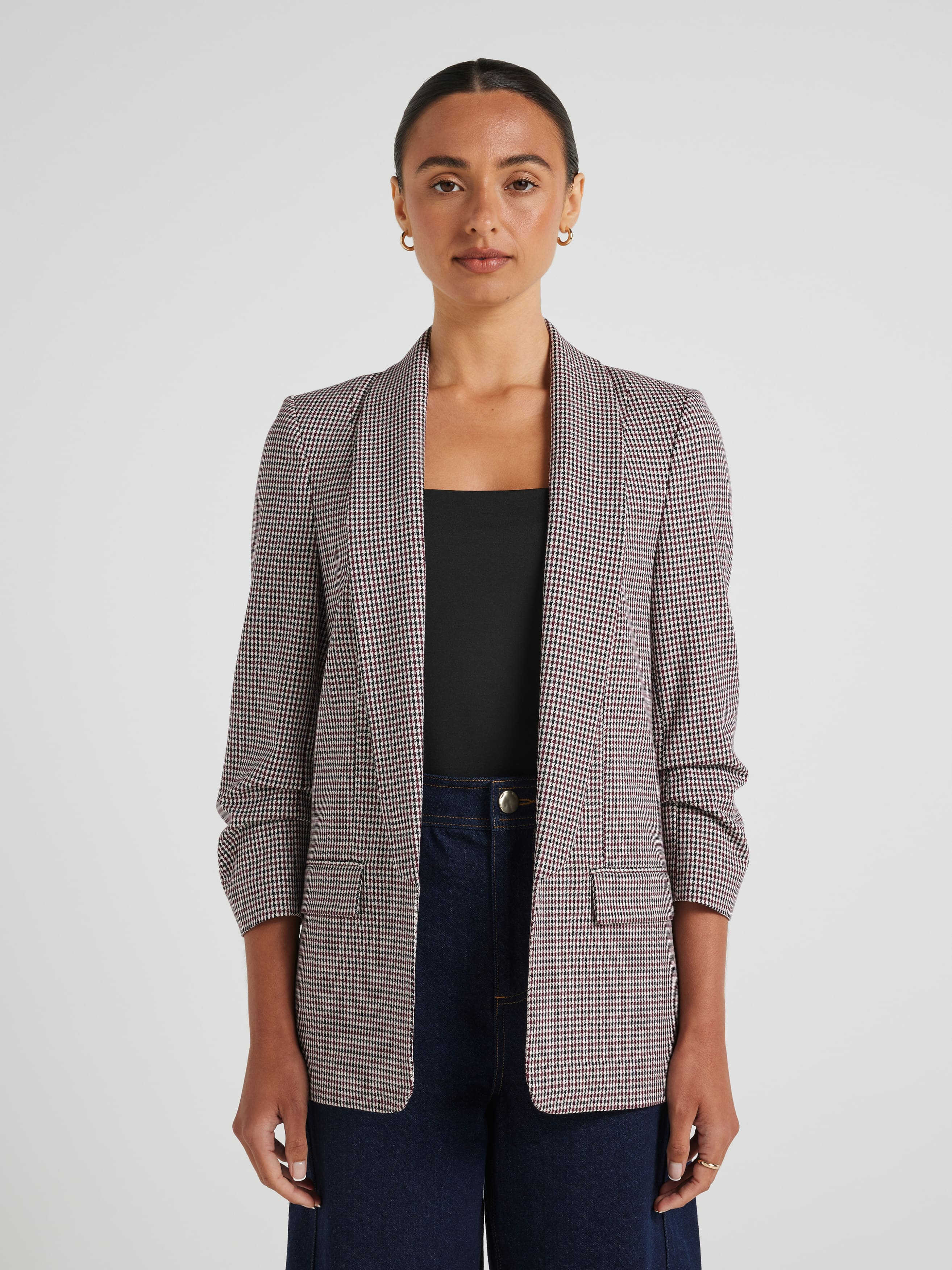 Mi Amour Check Blazer