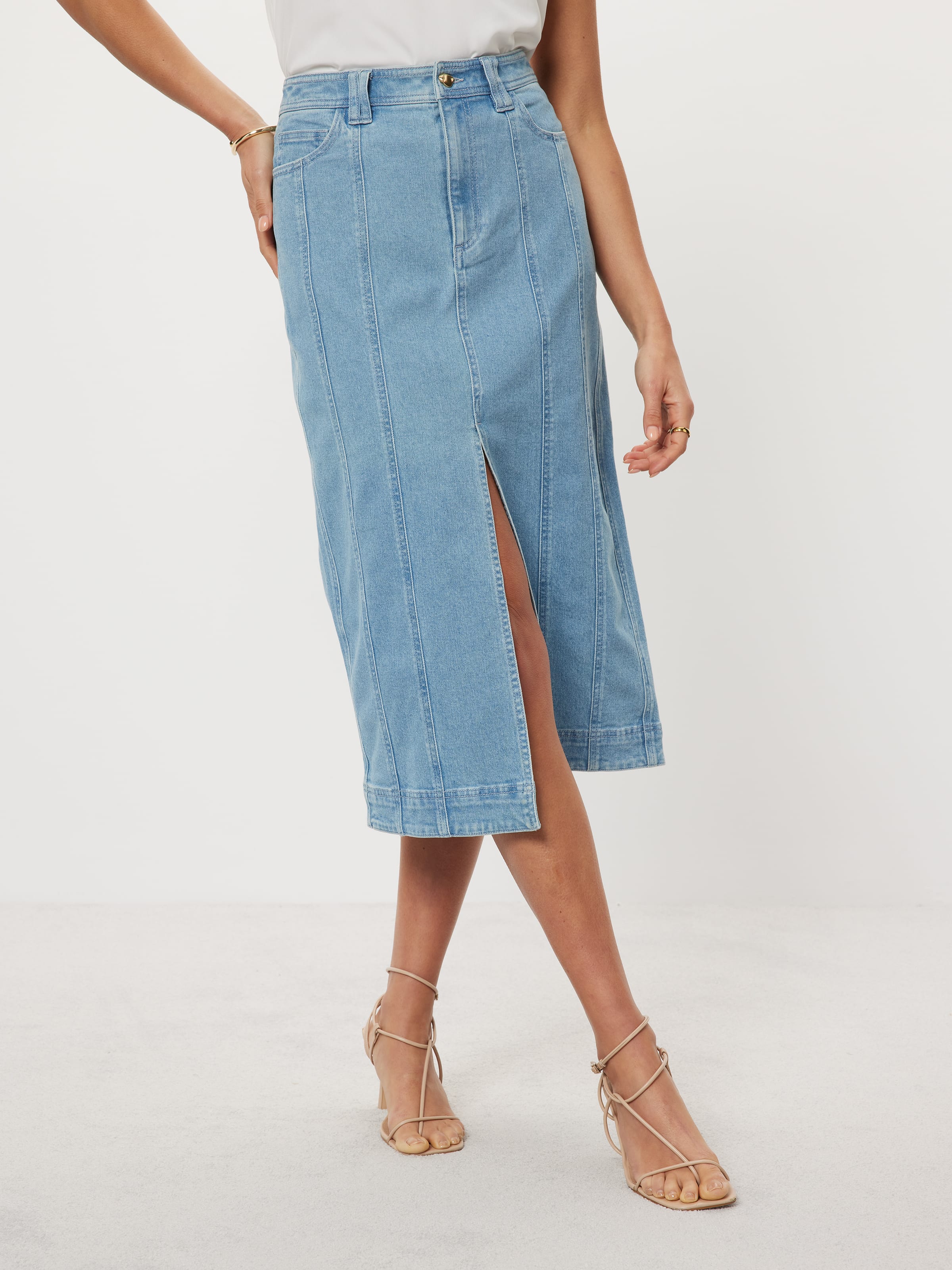 Cloud Nine Denim Pencil Skirt