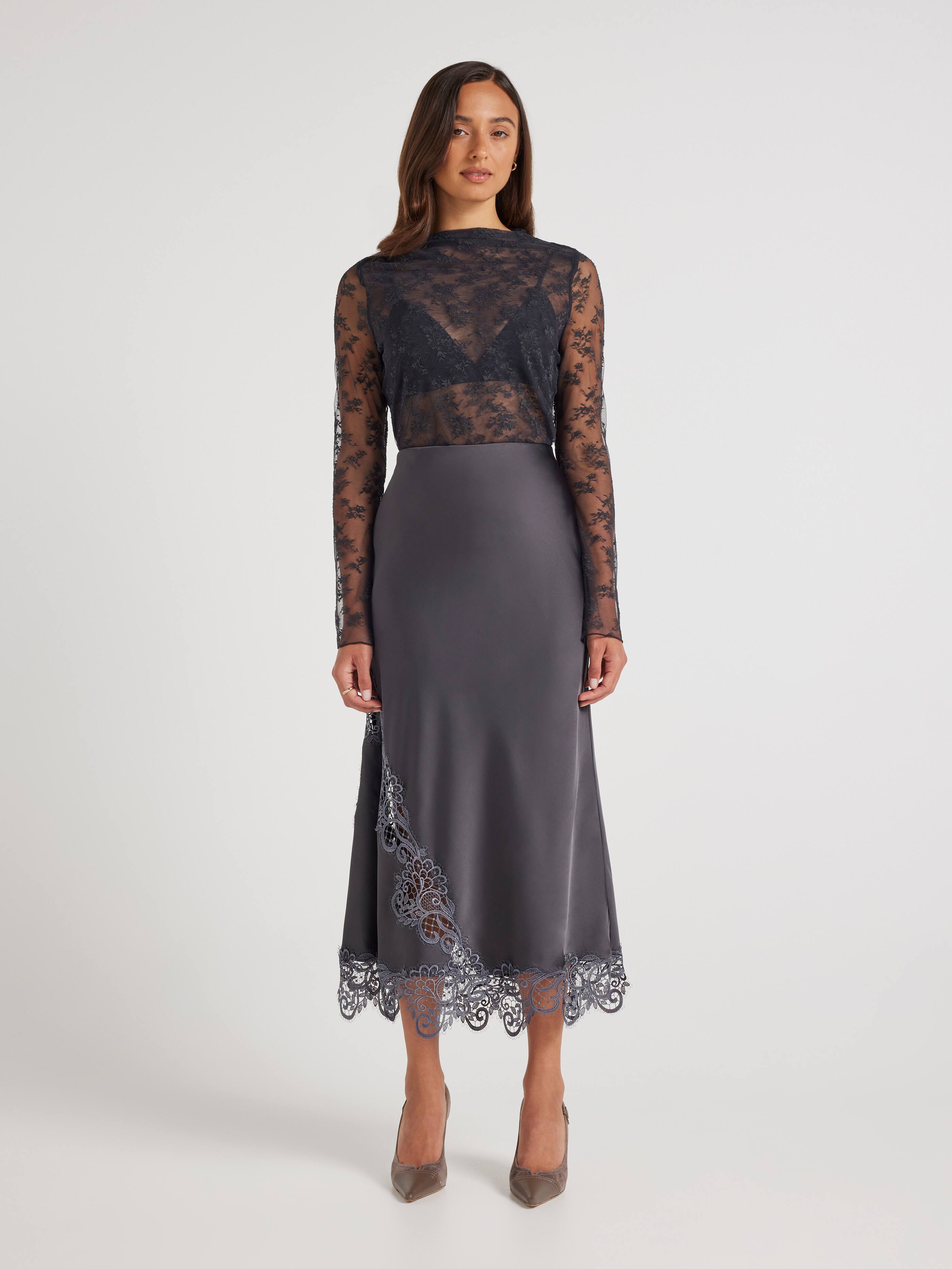 Non Stop Satin Slip Skirt