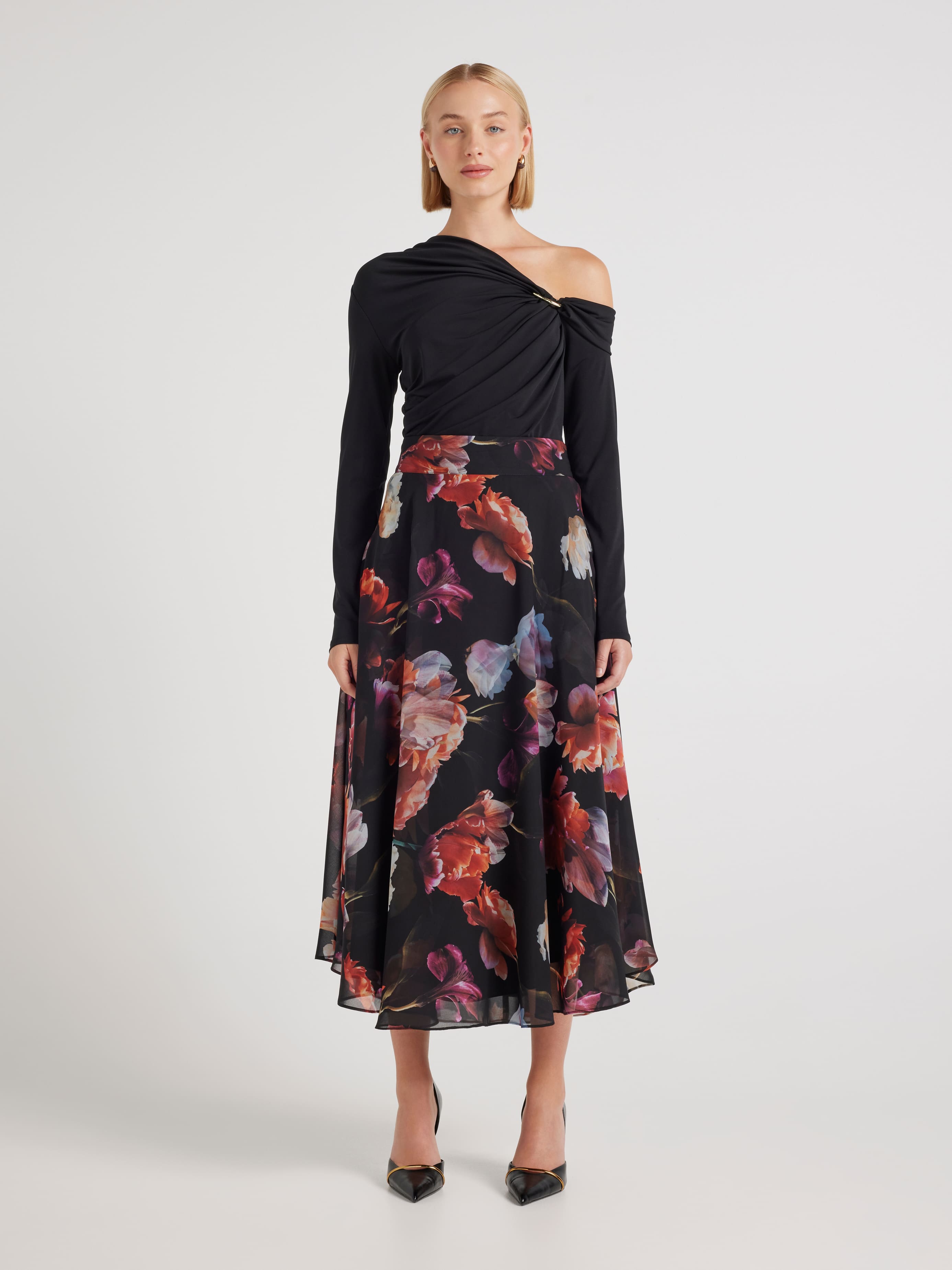 Future Floral Midi Skirt