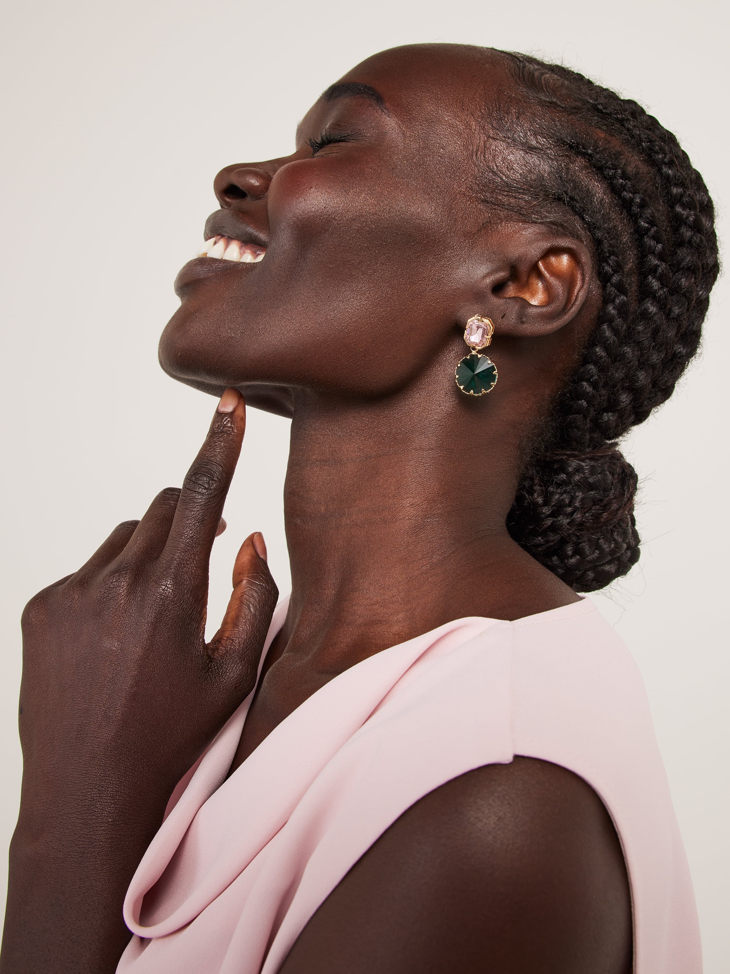 Charlotte Double Drop Jewelled Earrings