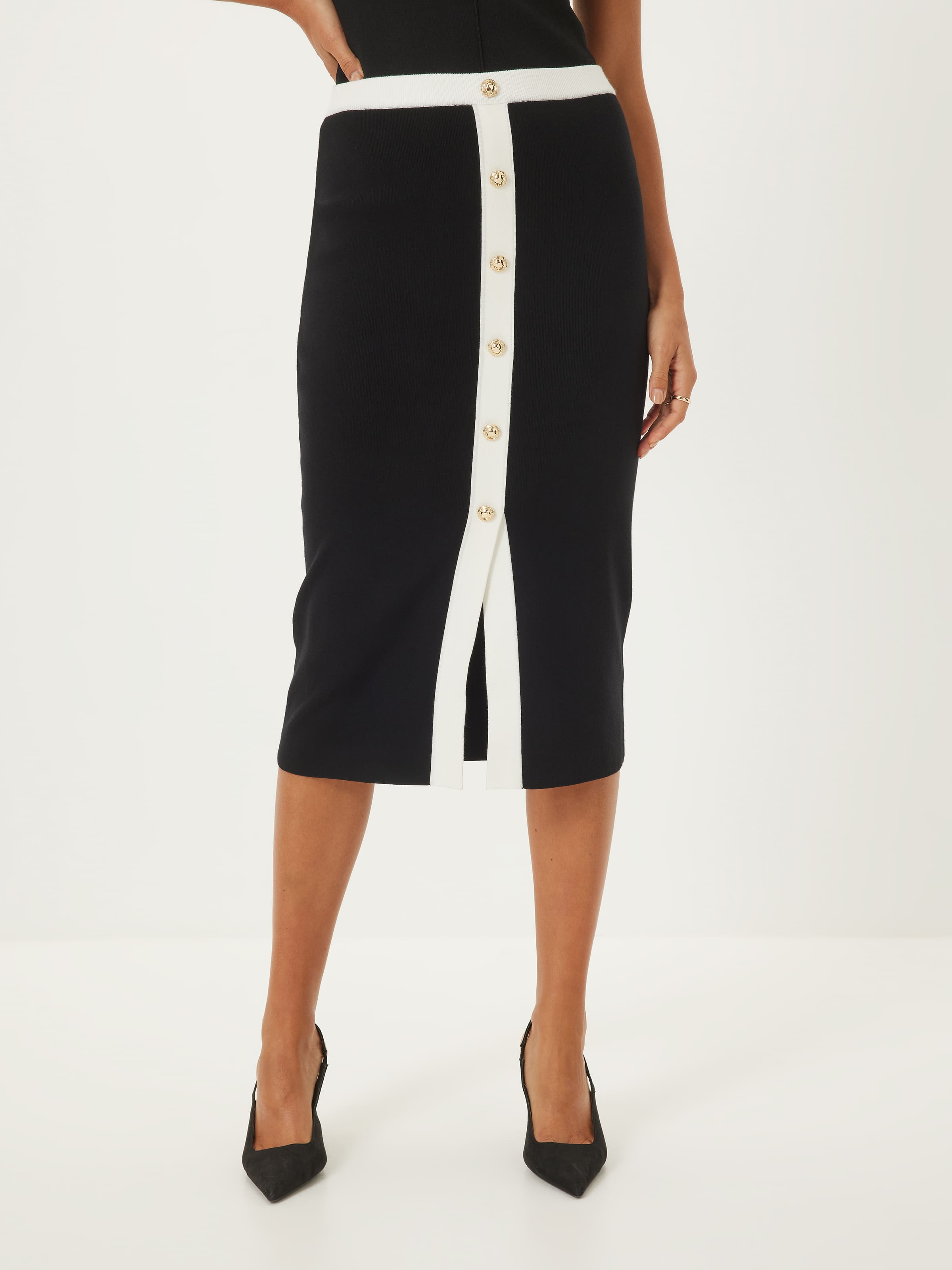 Sandy Tipped Midi Skirt