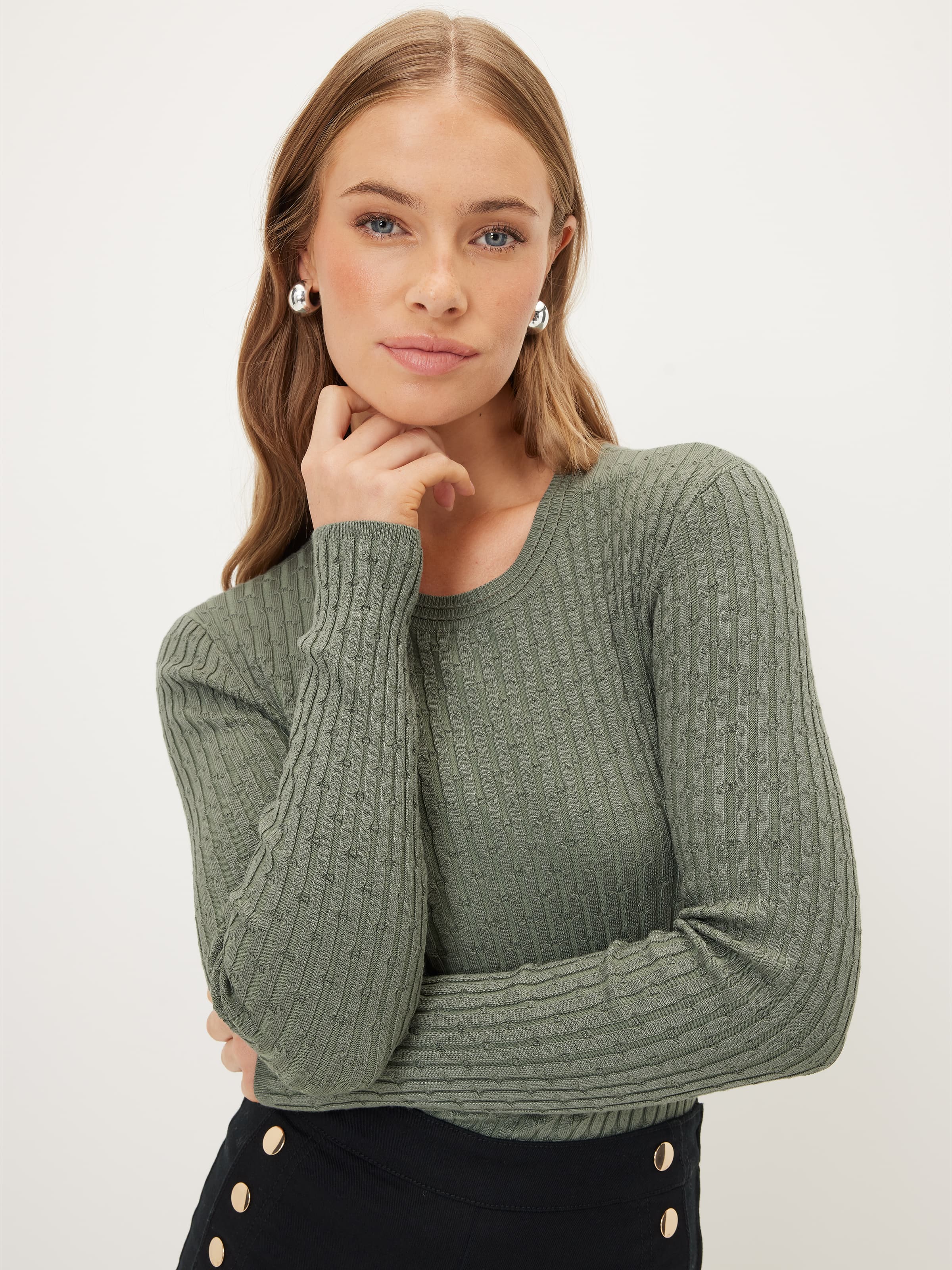 Tenzing Stitch Detail Top