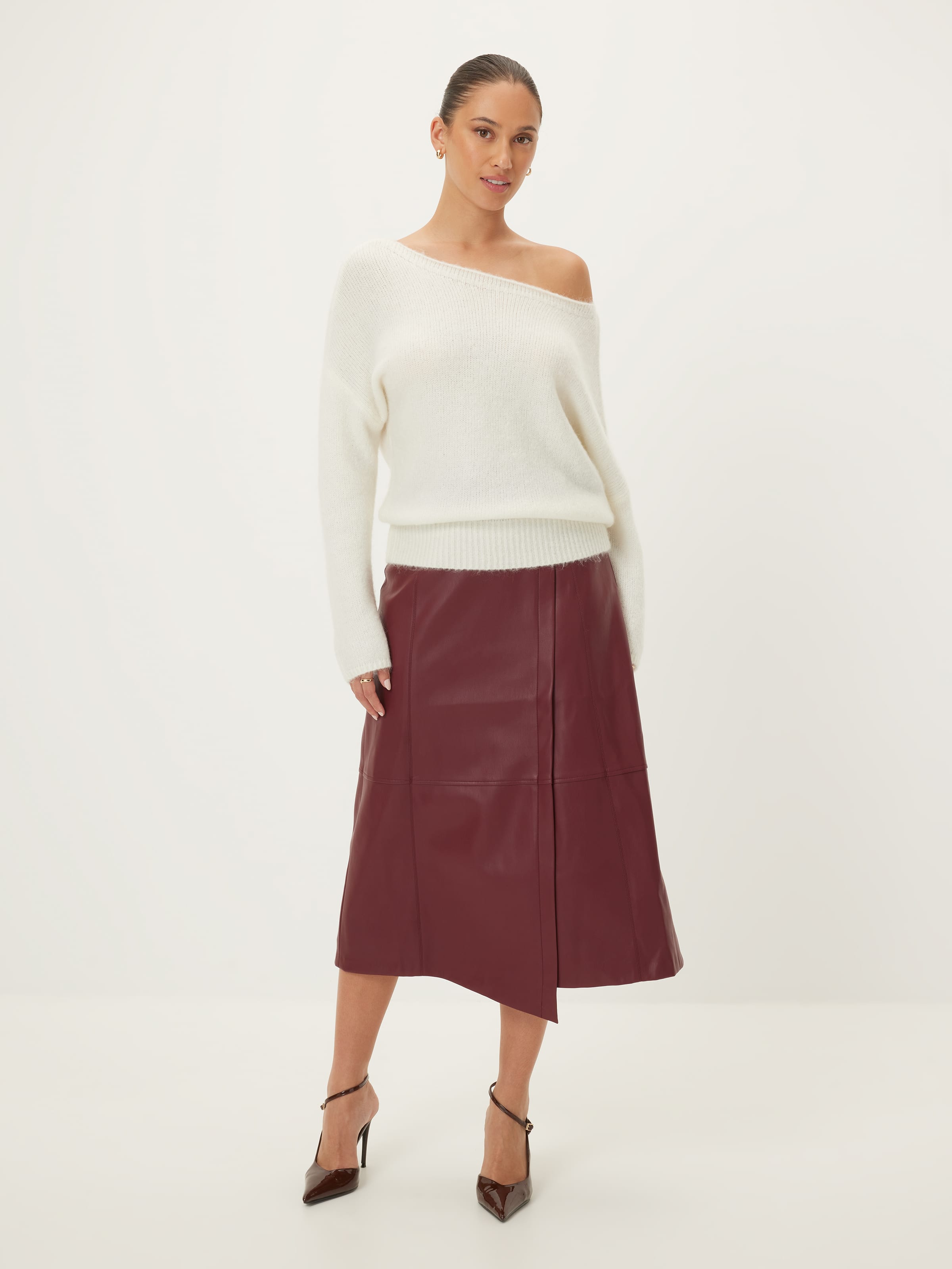 Emily Off Shoulder Fluffy Knit