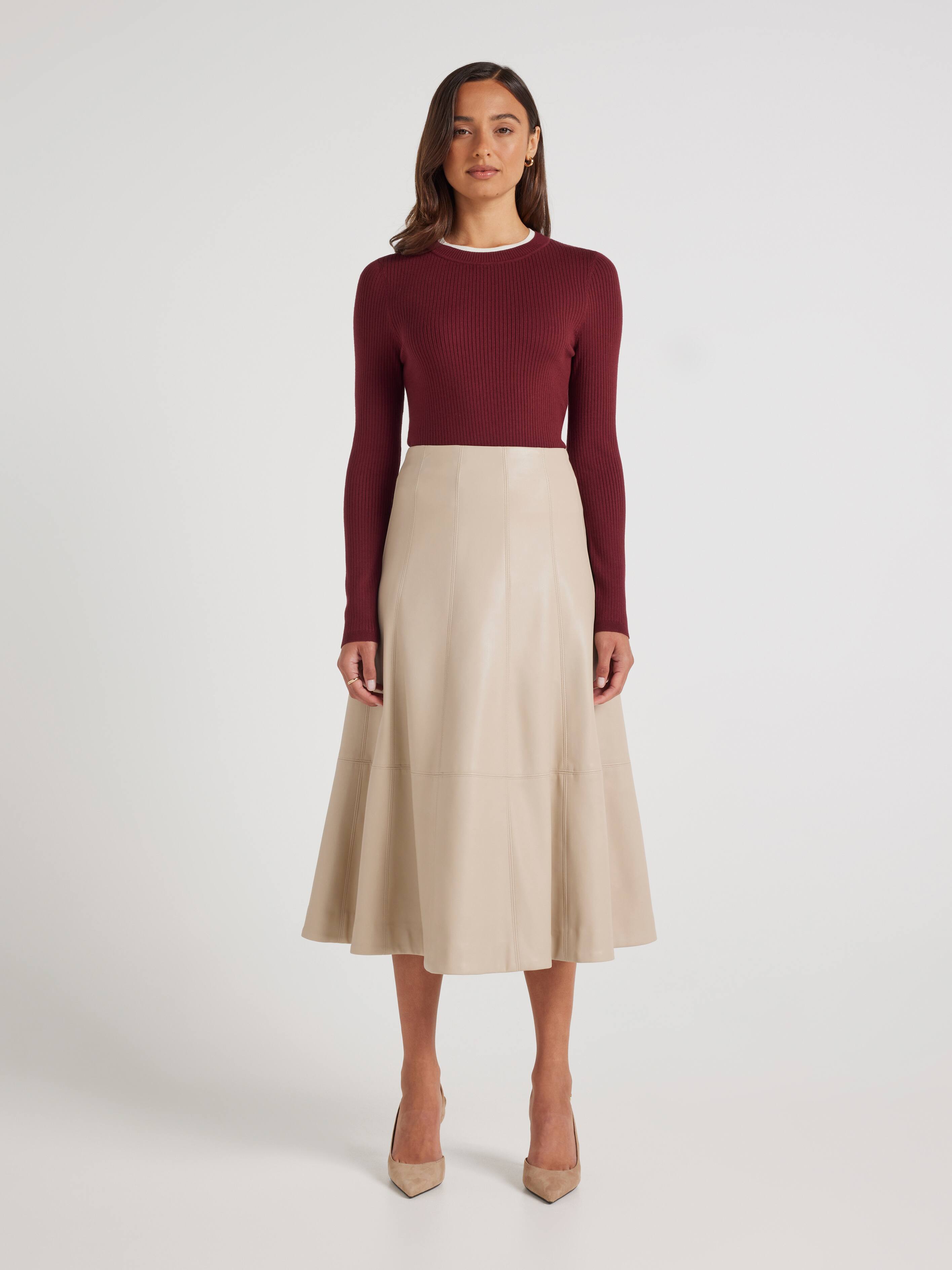 Layla Contrast Ribbed Long Sleeve Knit