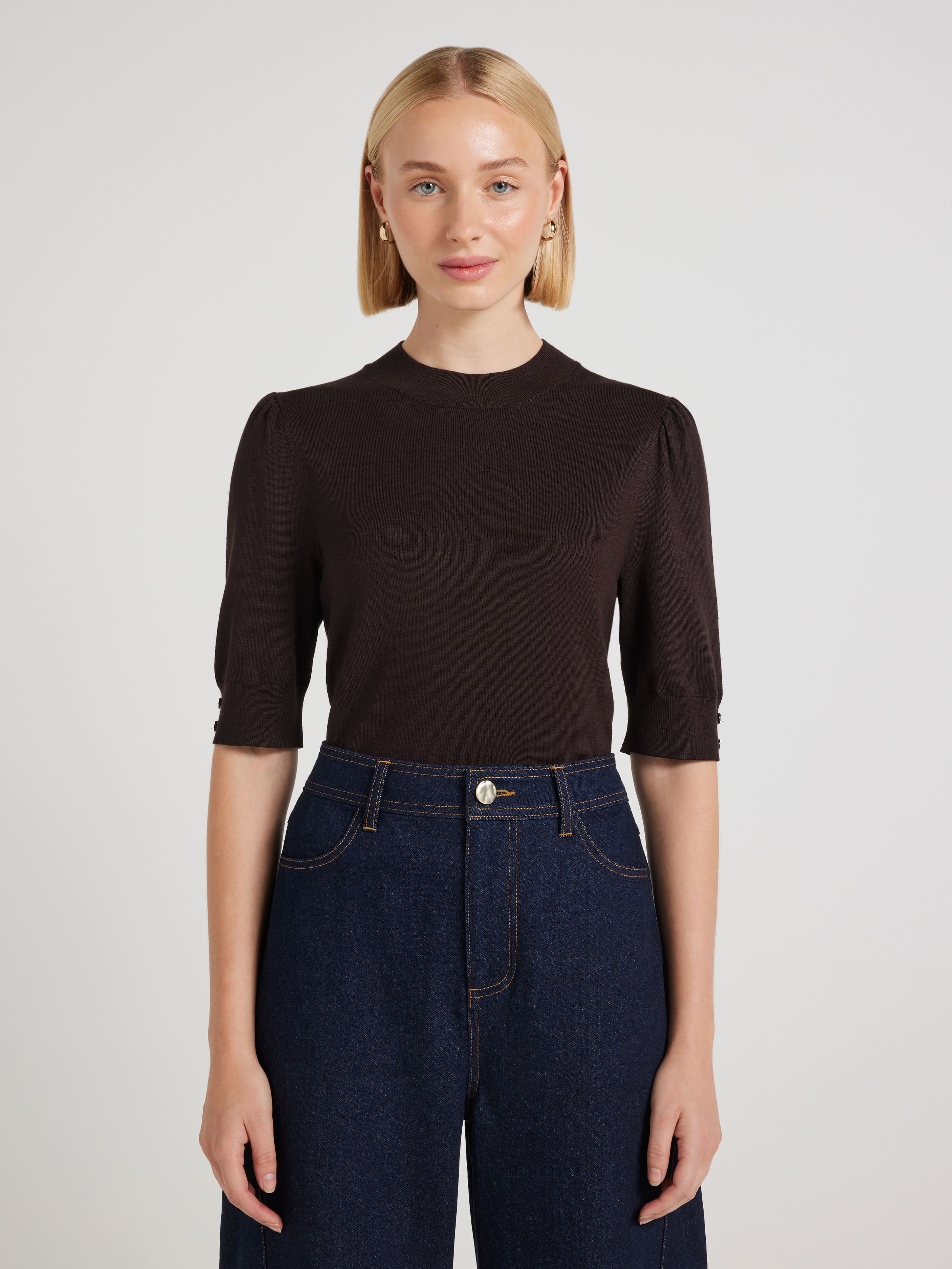 Frenchy Puff Sleeve Knit