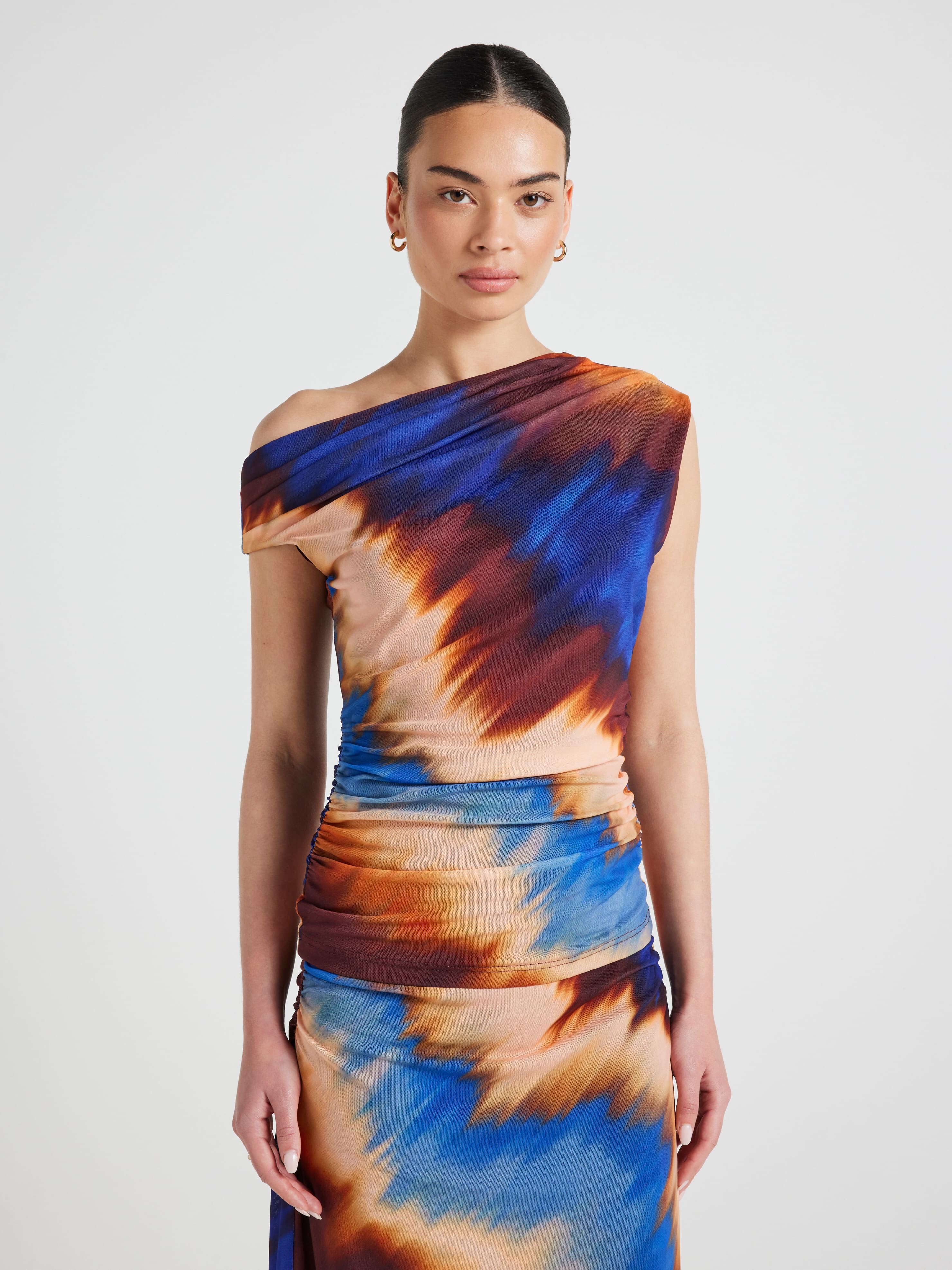 Maddie Mesh Tip Shoulder Top
