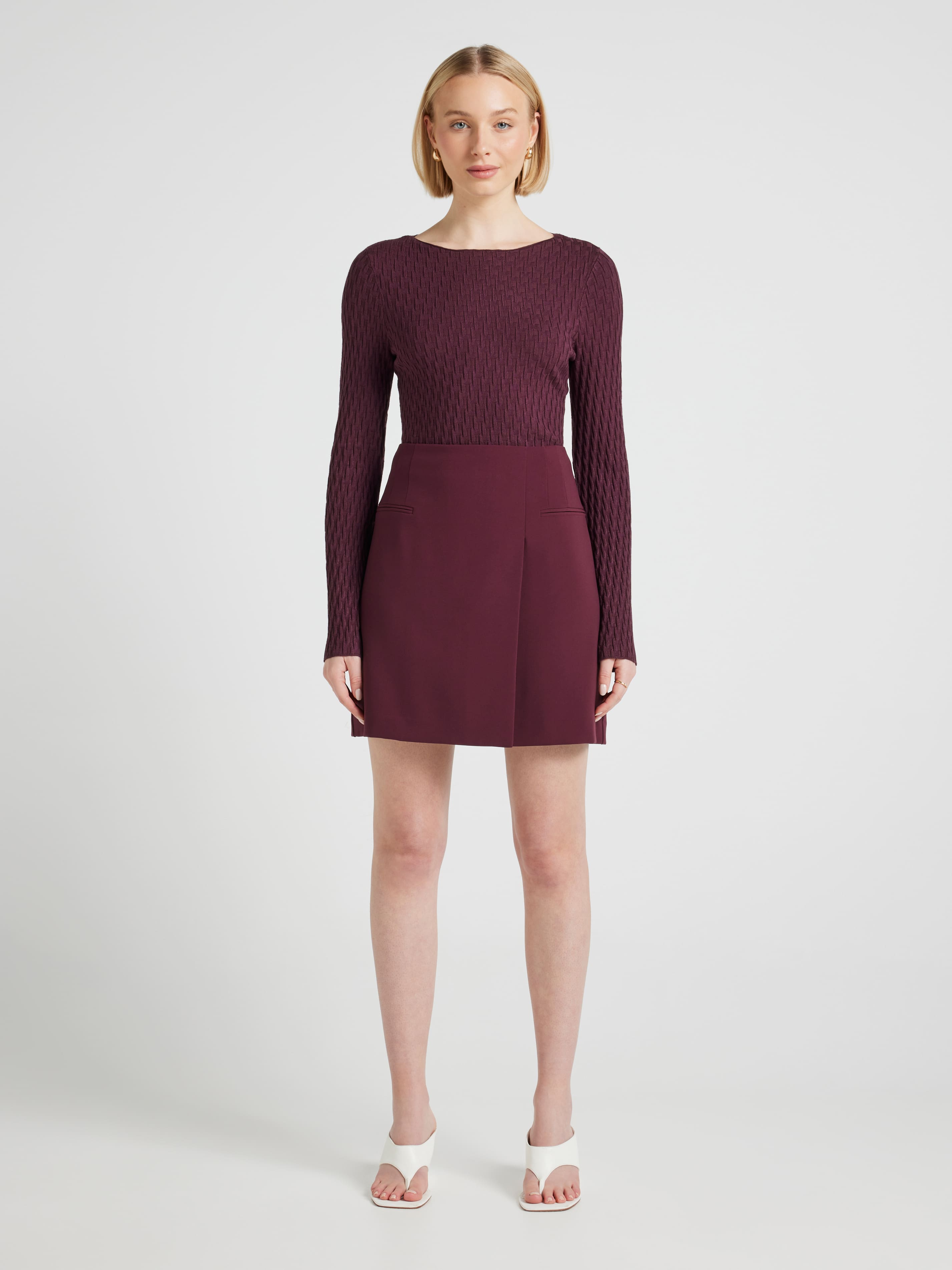 Riley Textured Boatneck Knit