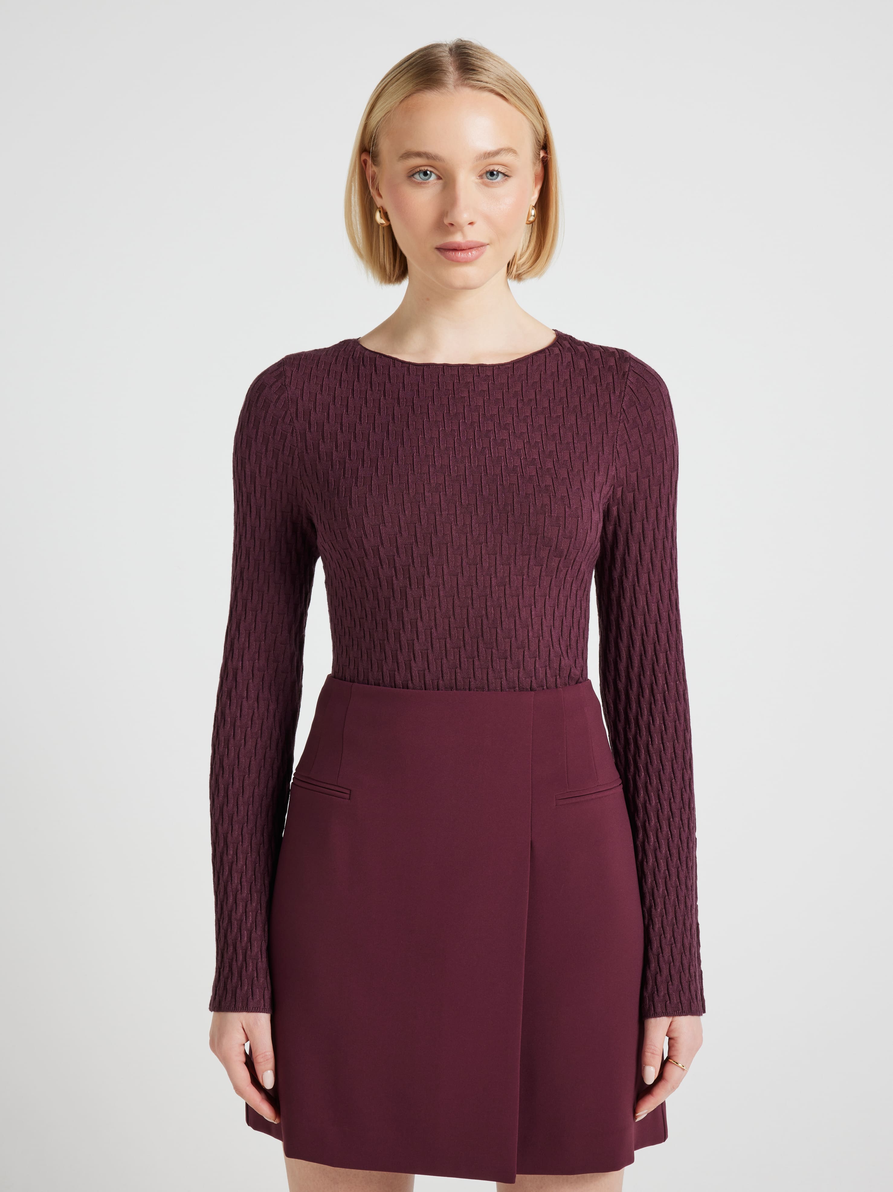 Riley Textured Boatneck Knit