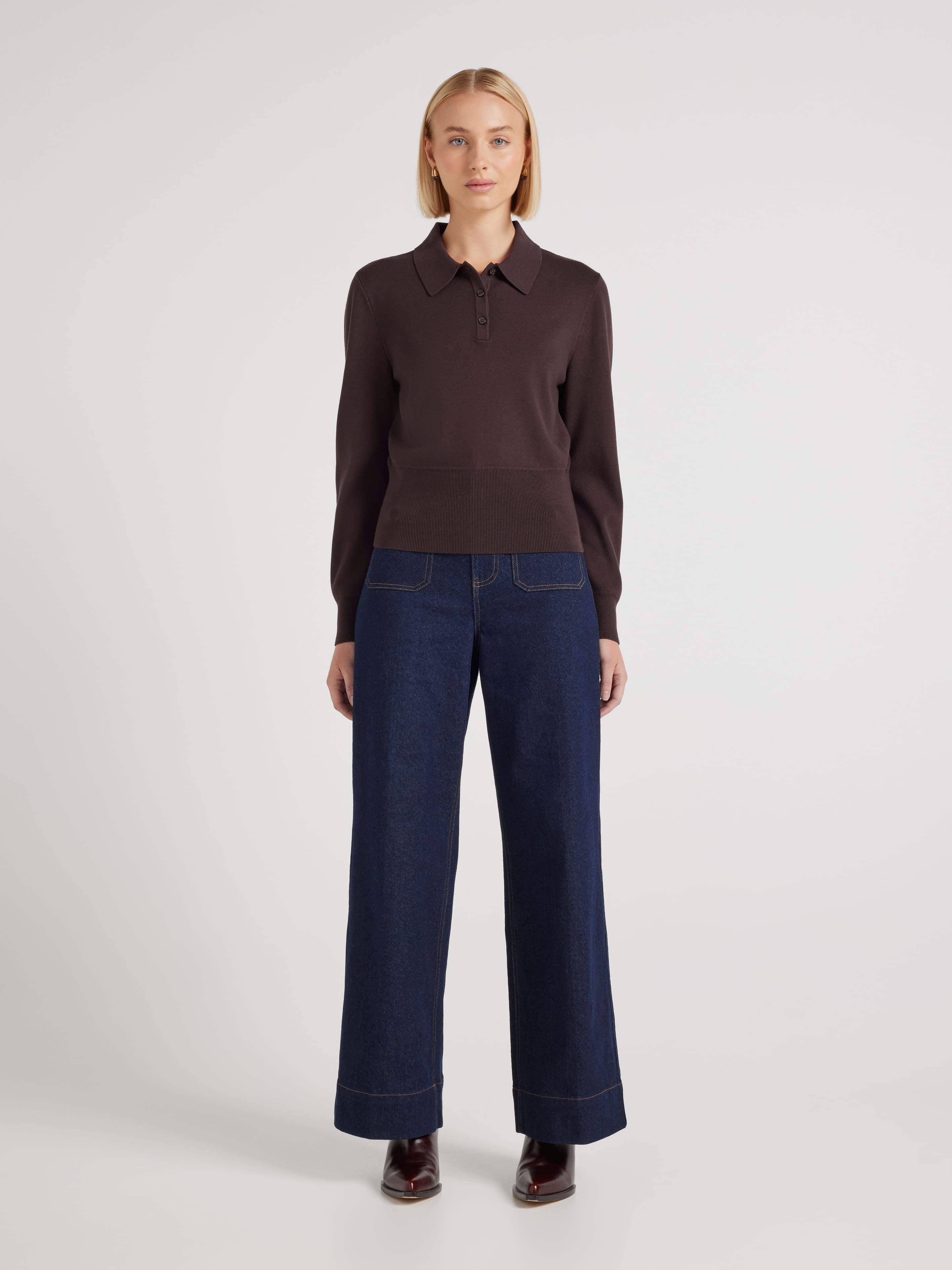 Lola Collared Long Sleeve Knit