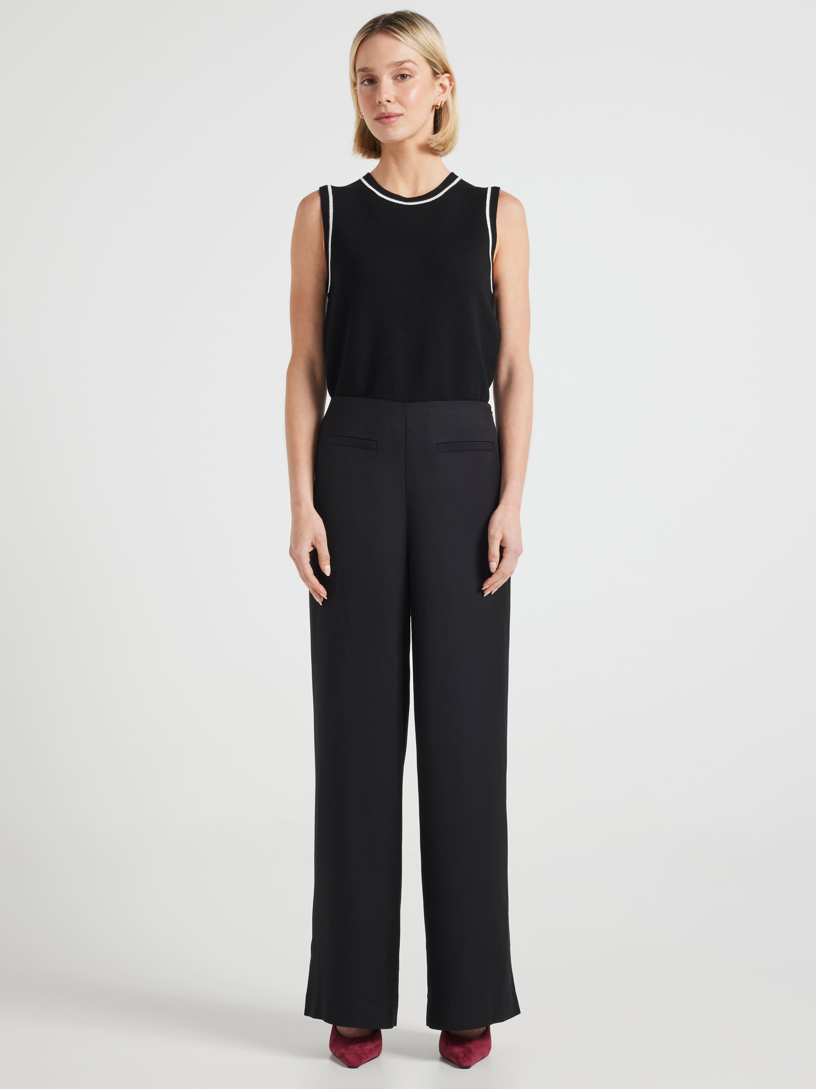 Tash Tipped Sleeveless Sr Knit