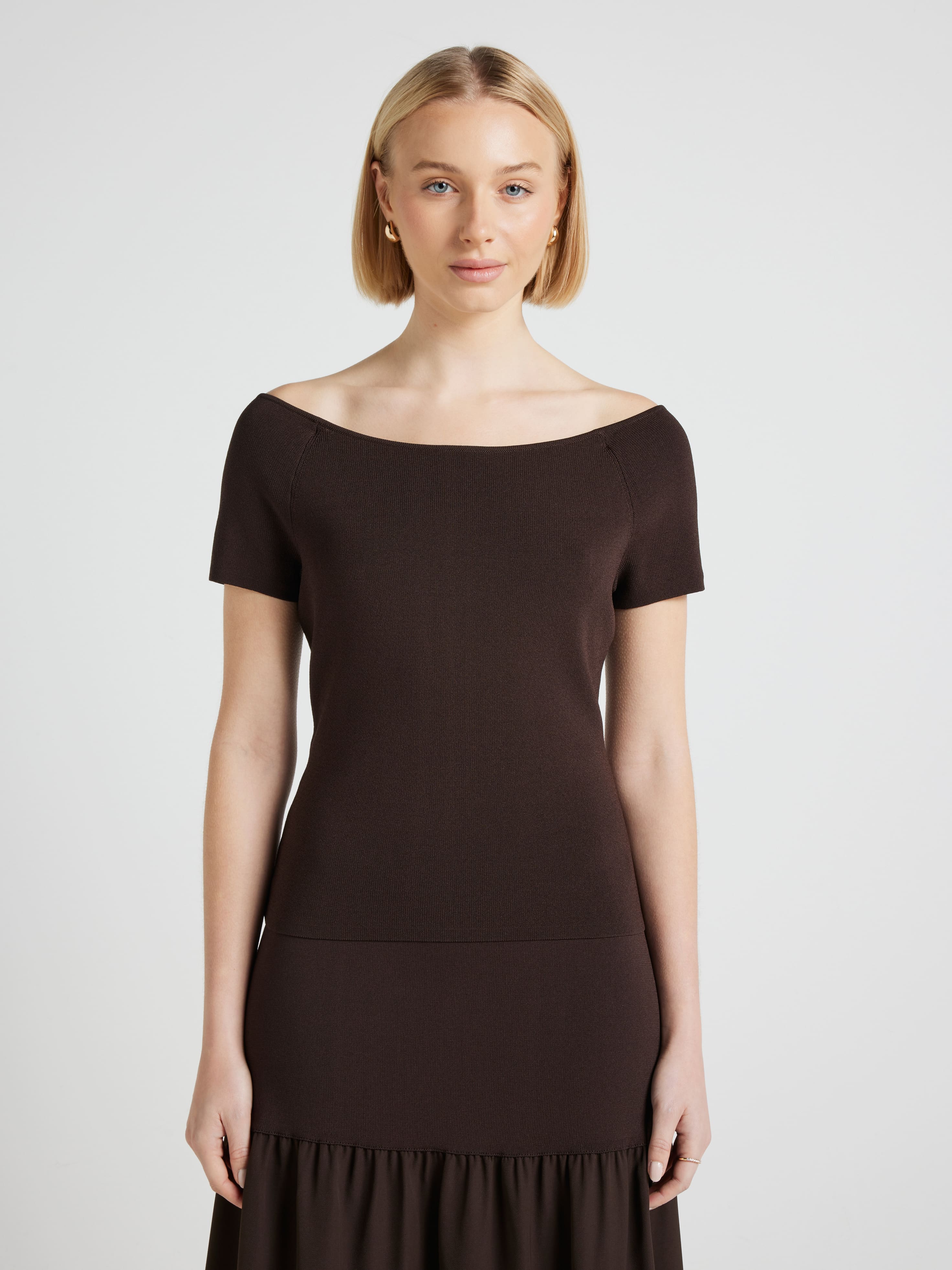 Kayla Short Sleeve Milano Knit
