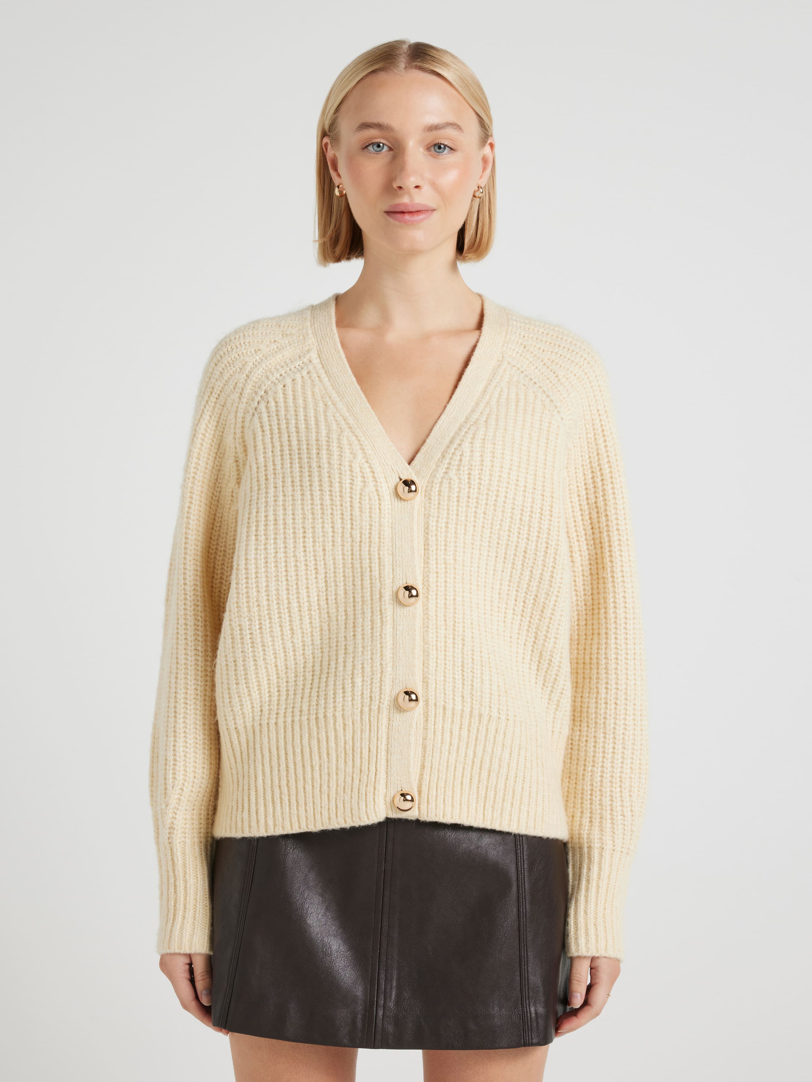 Sarah V Neck Chunky Cardigan