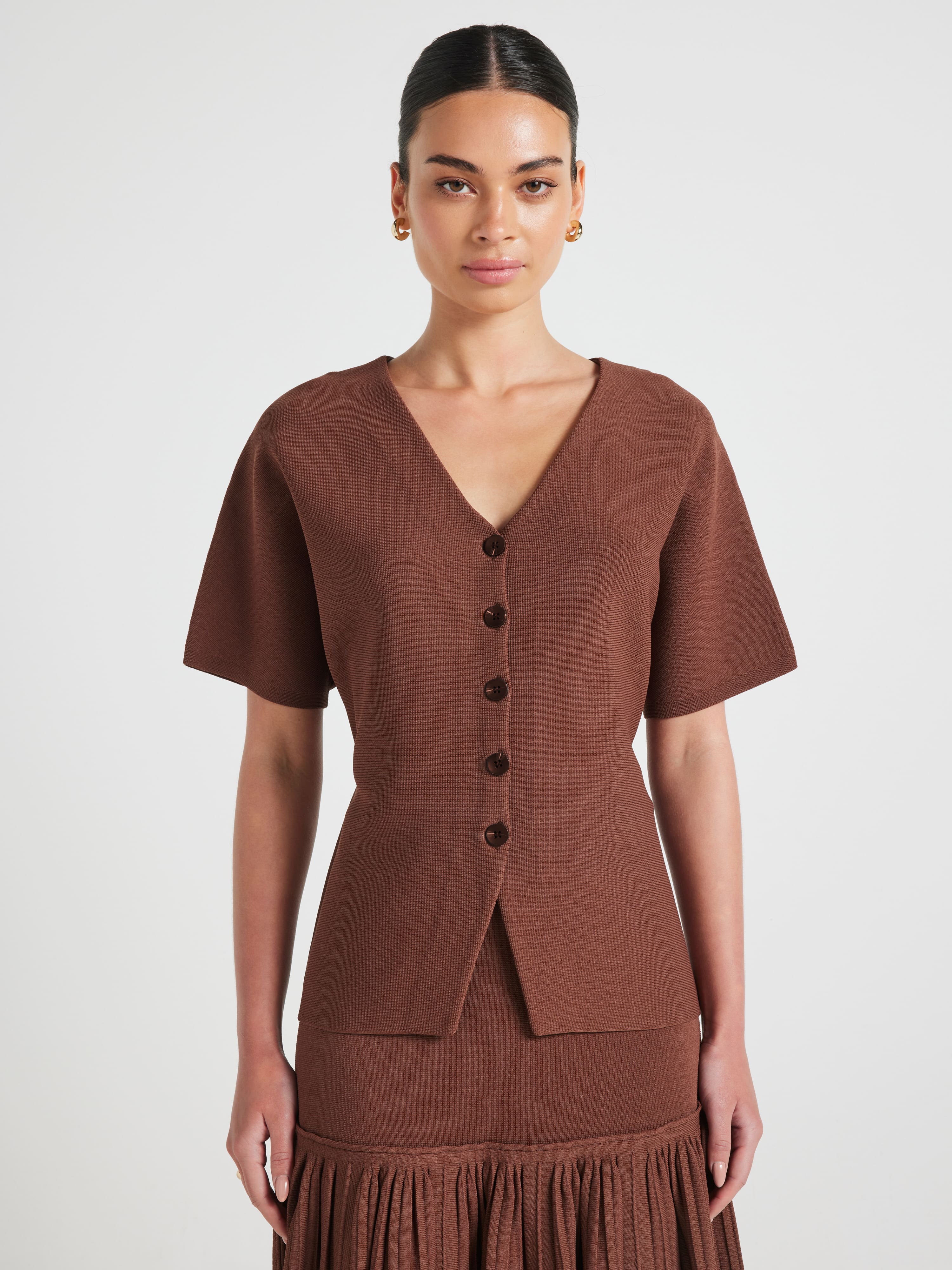 Talia Short Sleeve Milano Knit Blazer
