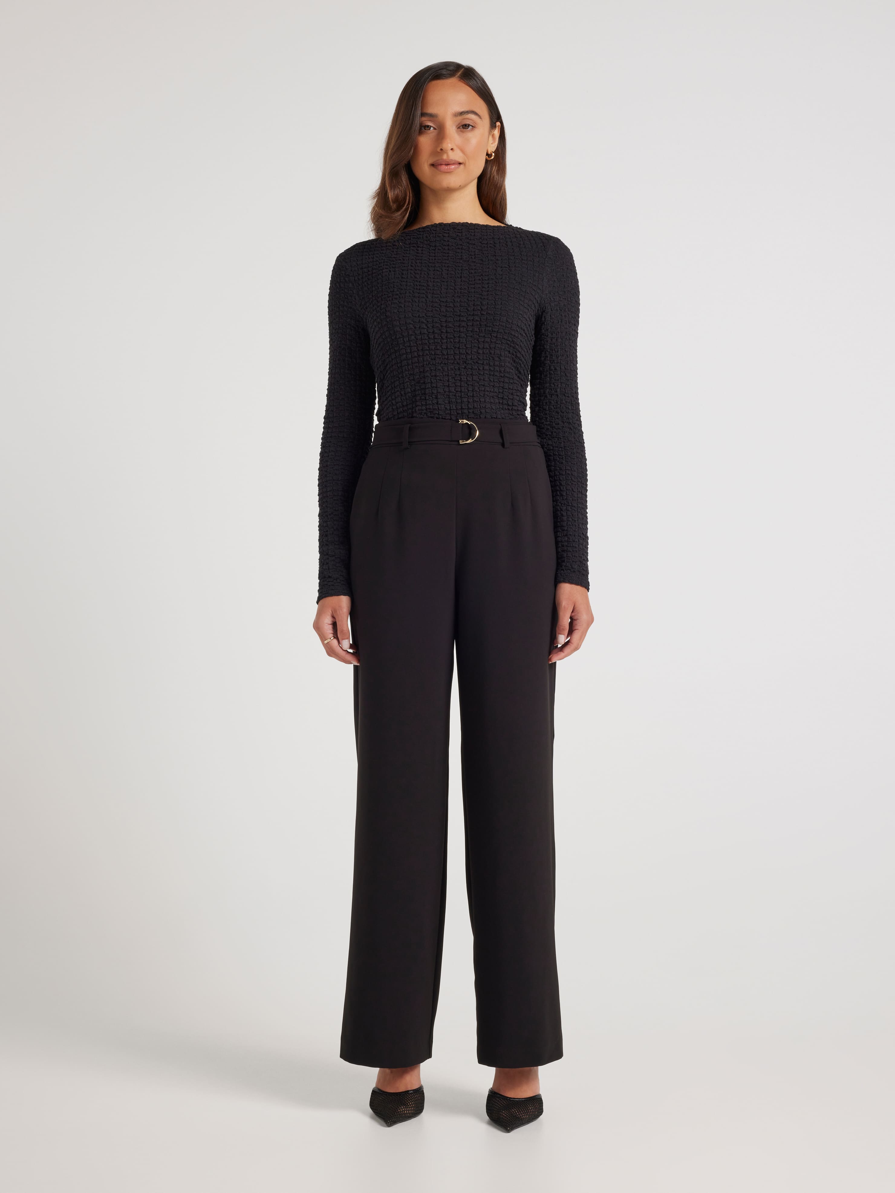 Blair Bubble Fabric Long Sleeve Top