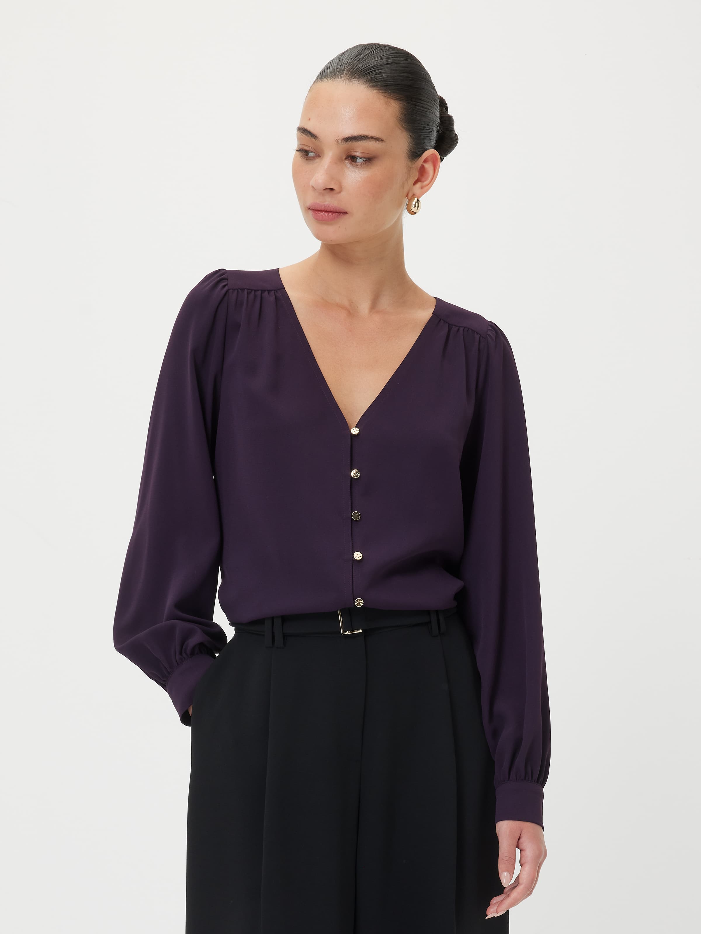 Violet V Neck Shell Top