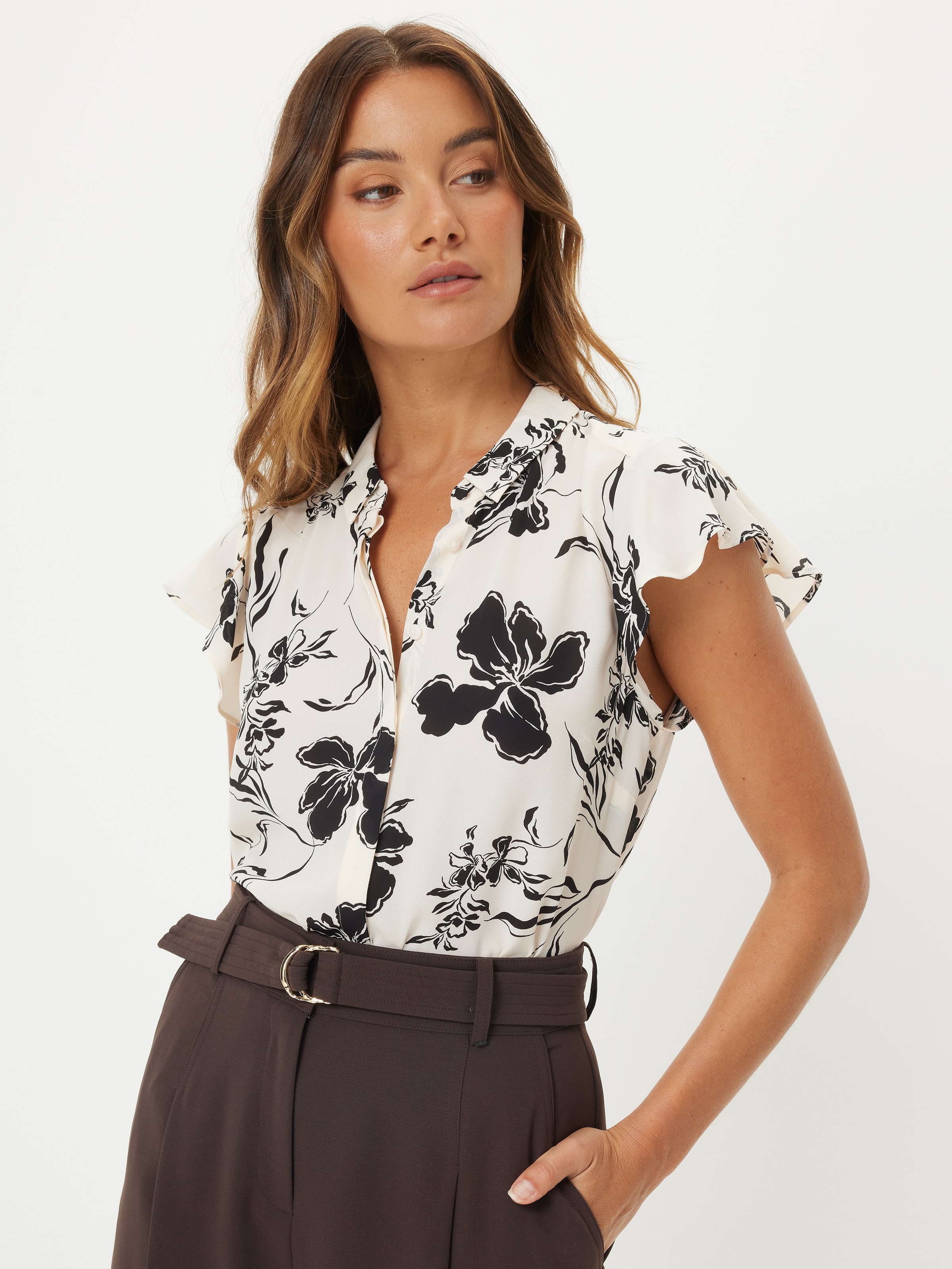 Aria Ruffle Sleeve Shirt