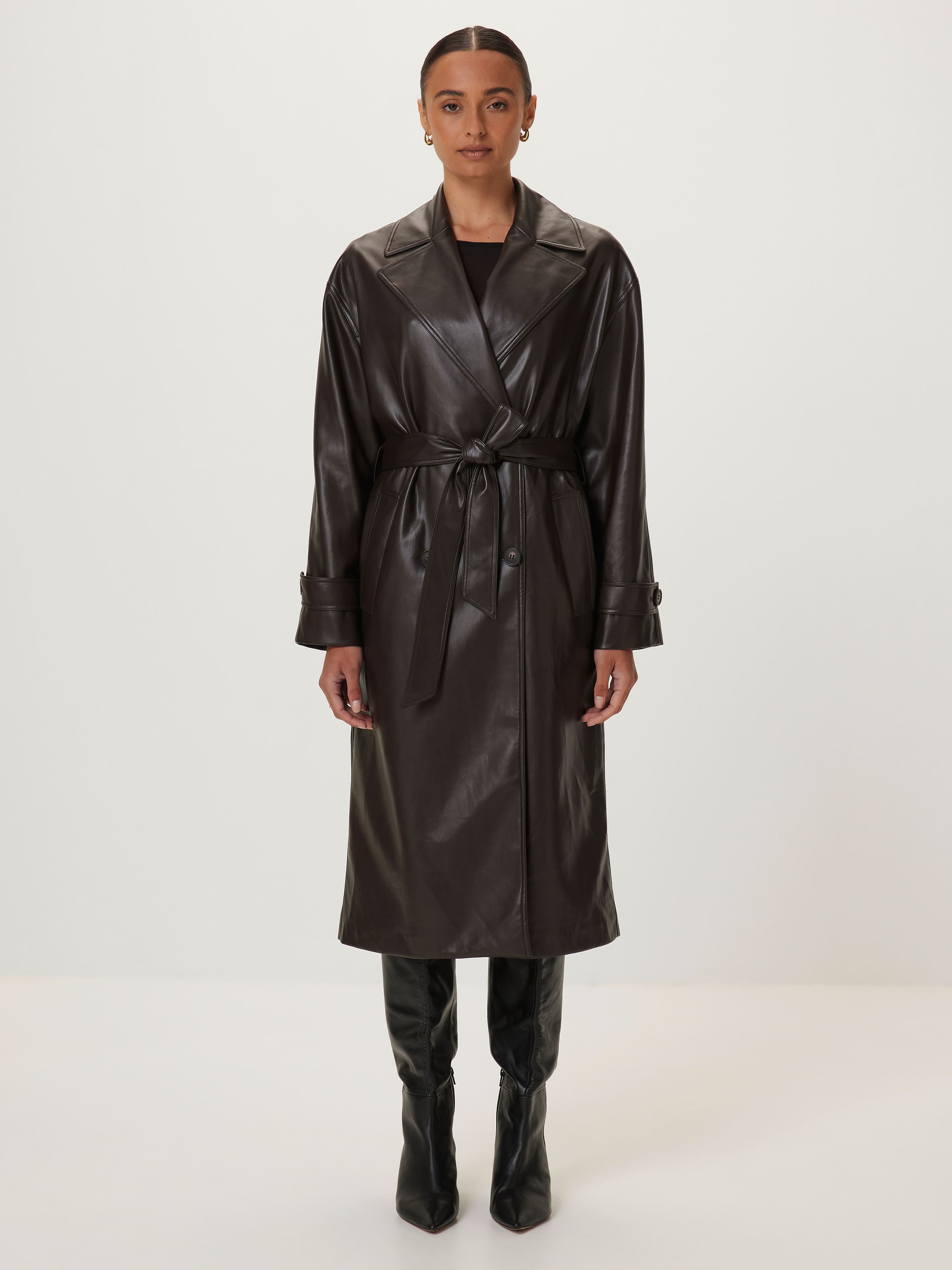 Piper Faux-Leather Trench