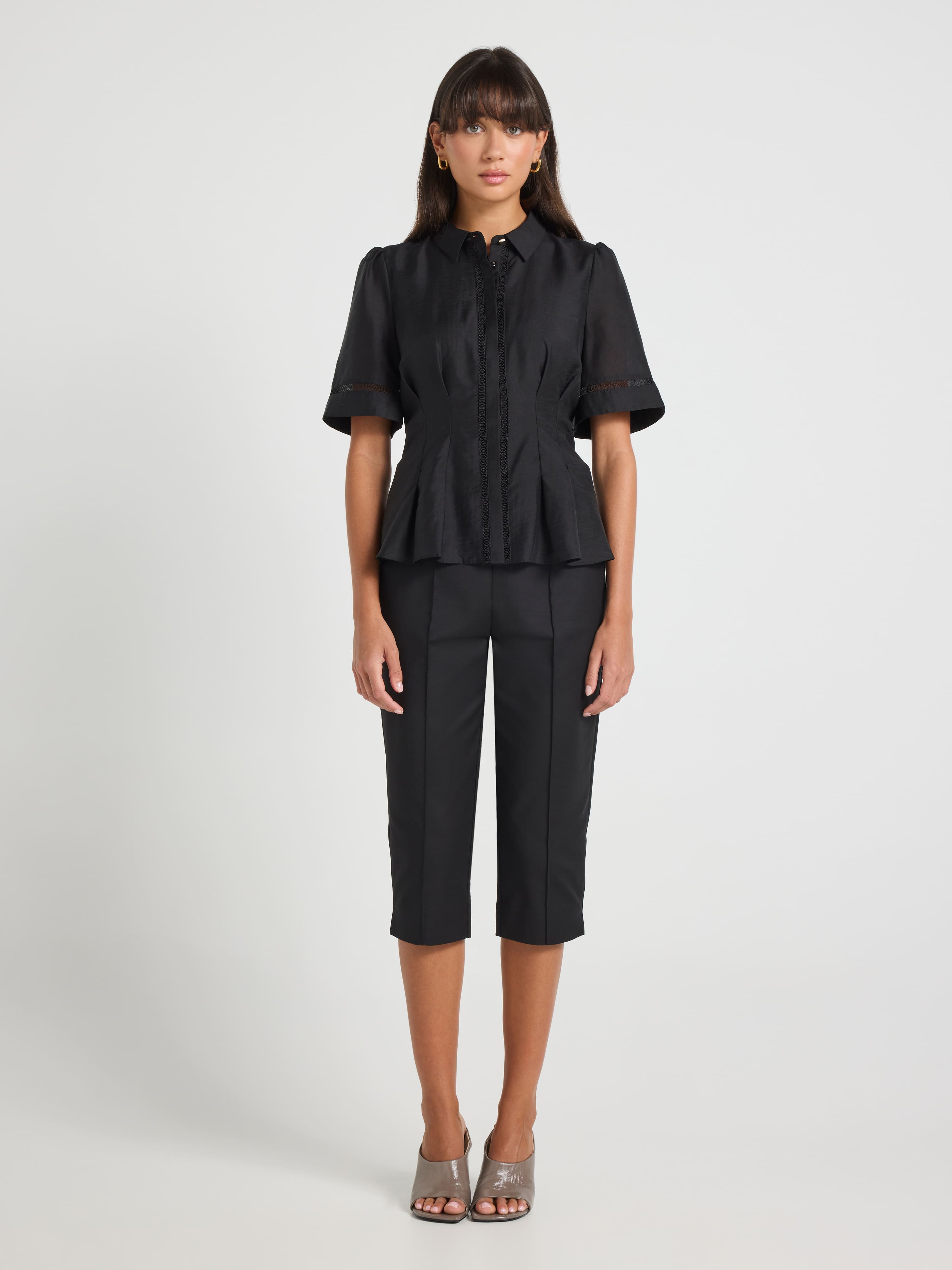 Elowen Short Sleeve Waist Detail Blouse