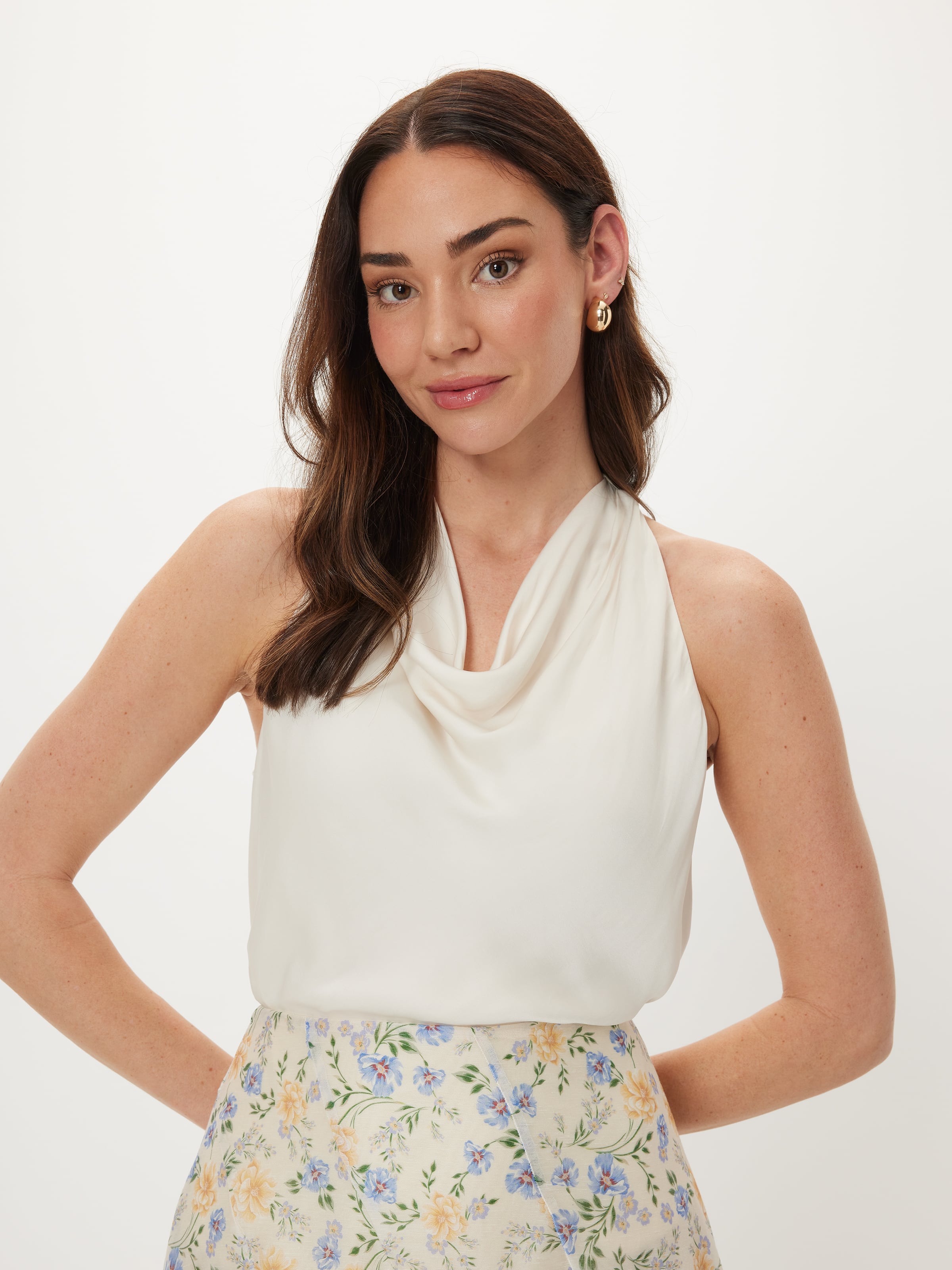 Sunray Satin Halter Top