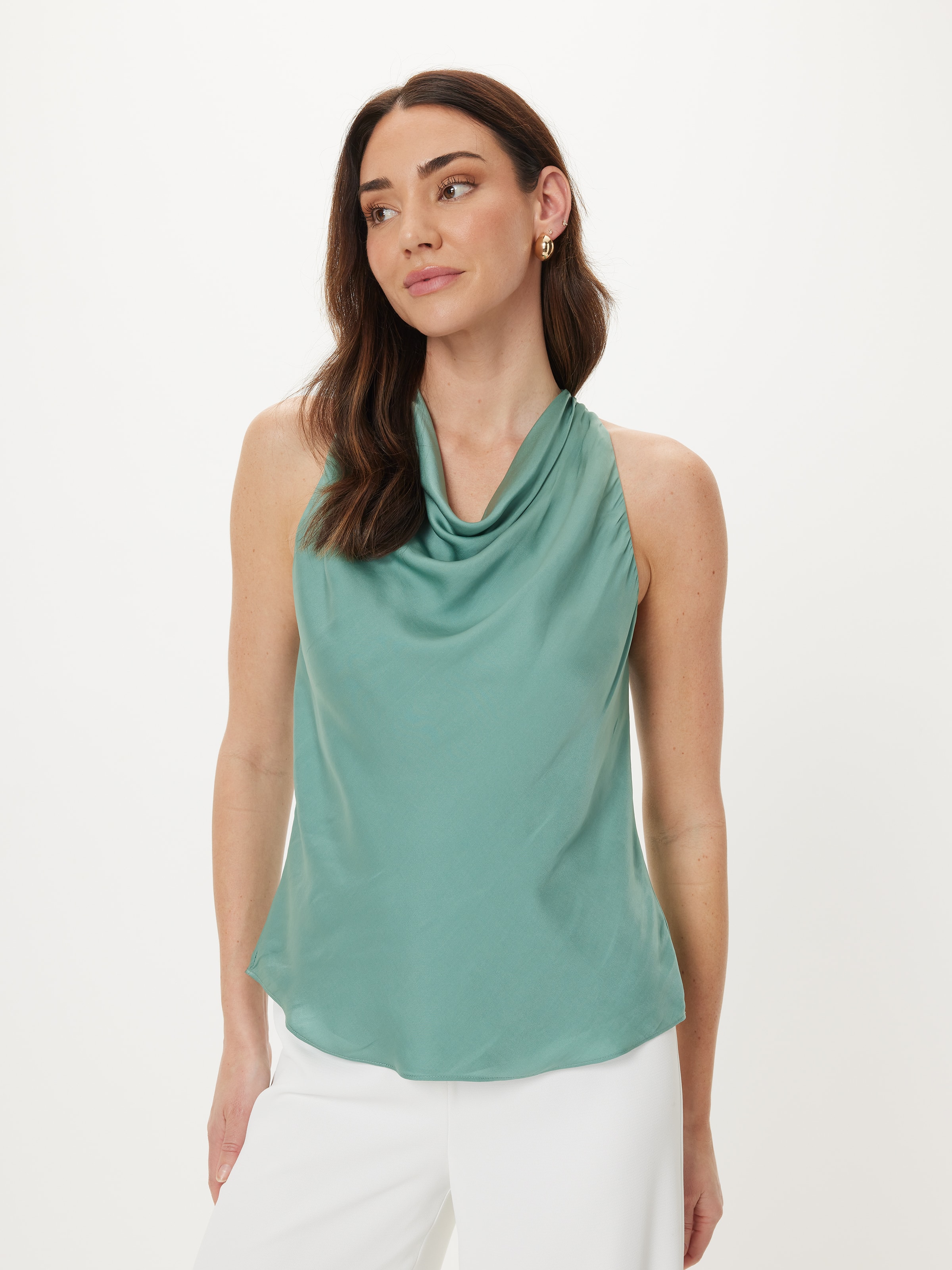 Sunray Satin Halter Top