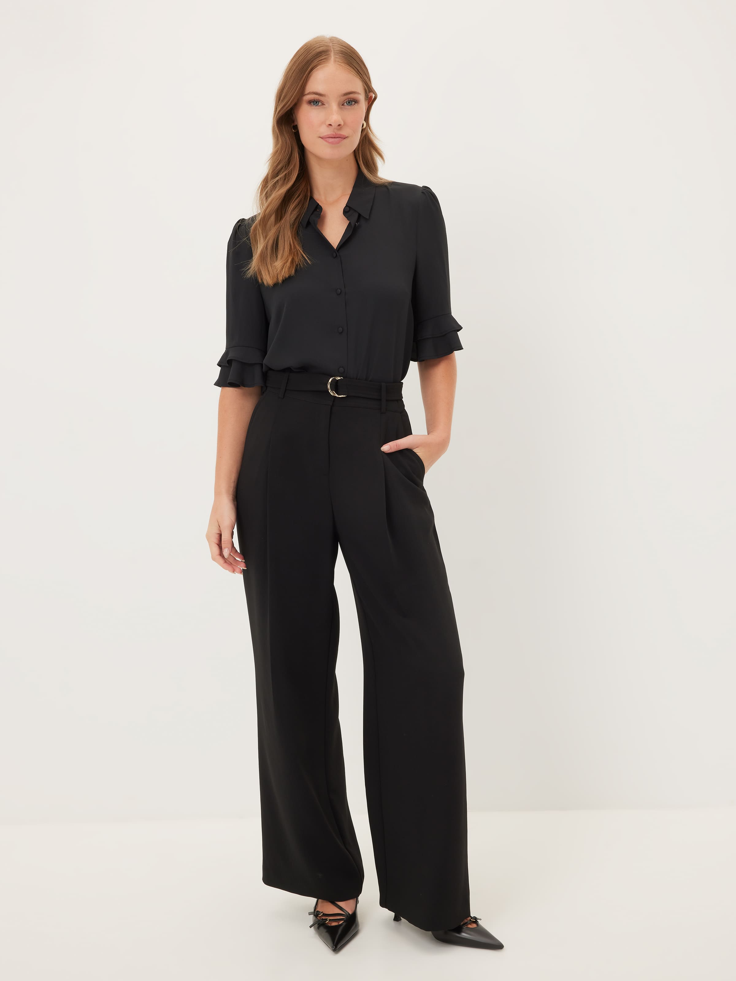 Kayla 3/4 Sleeve Button Up Shirt
