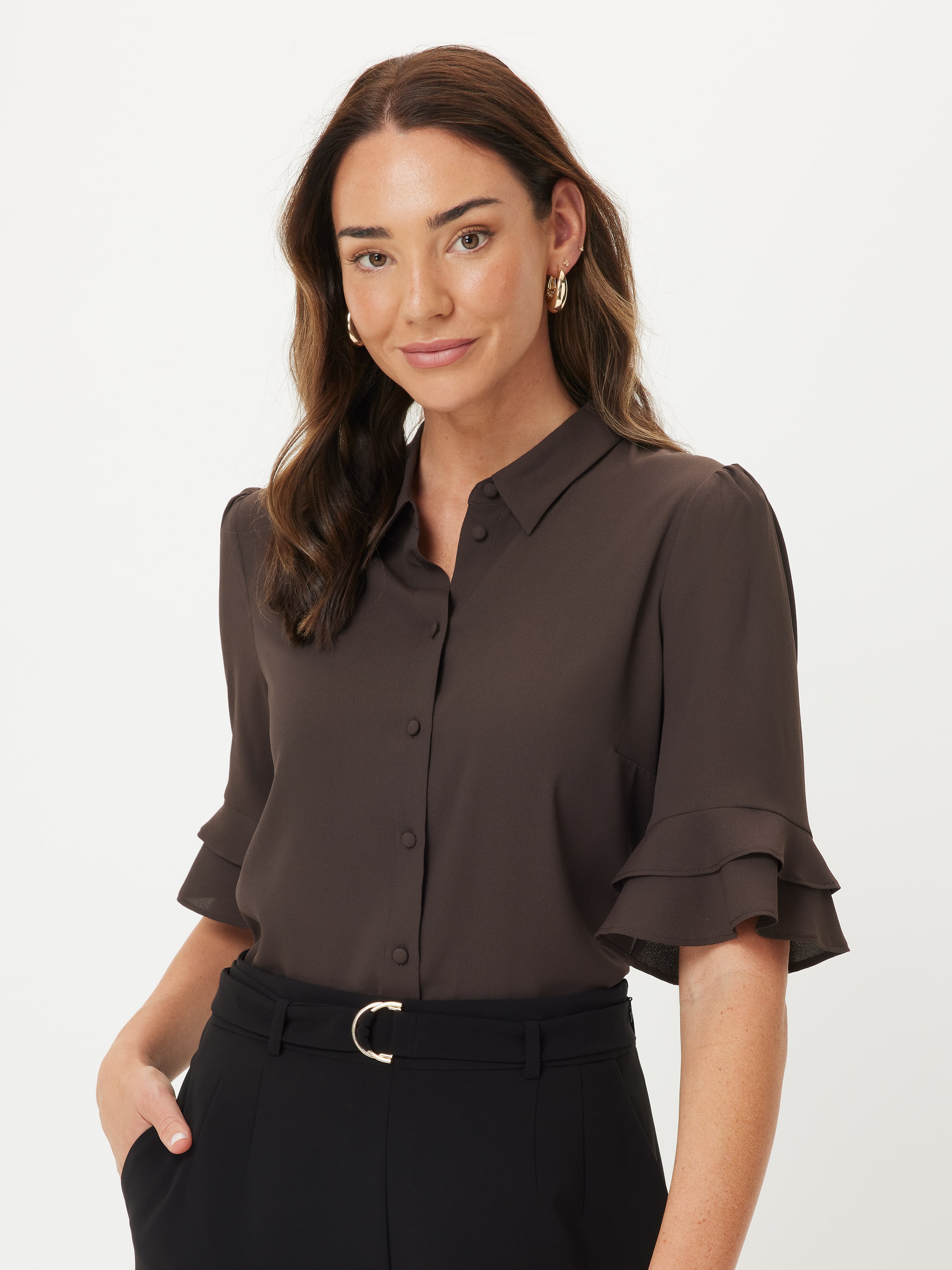 Kayla 3/4 Sleeve Button Up Shirt