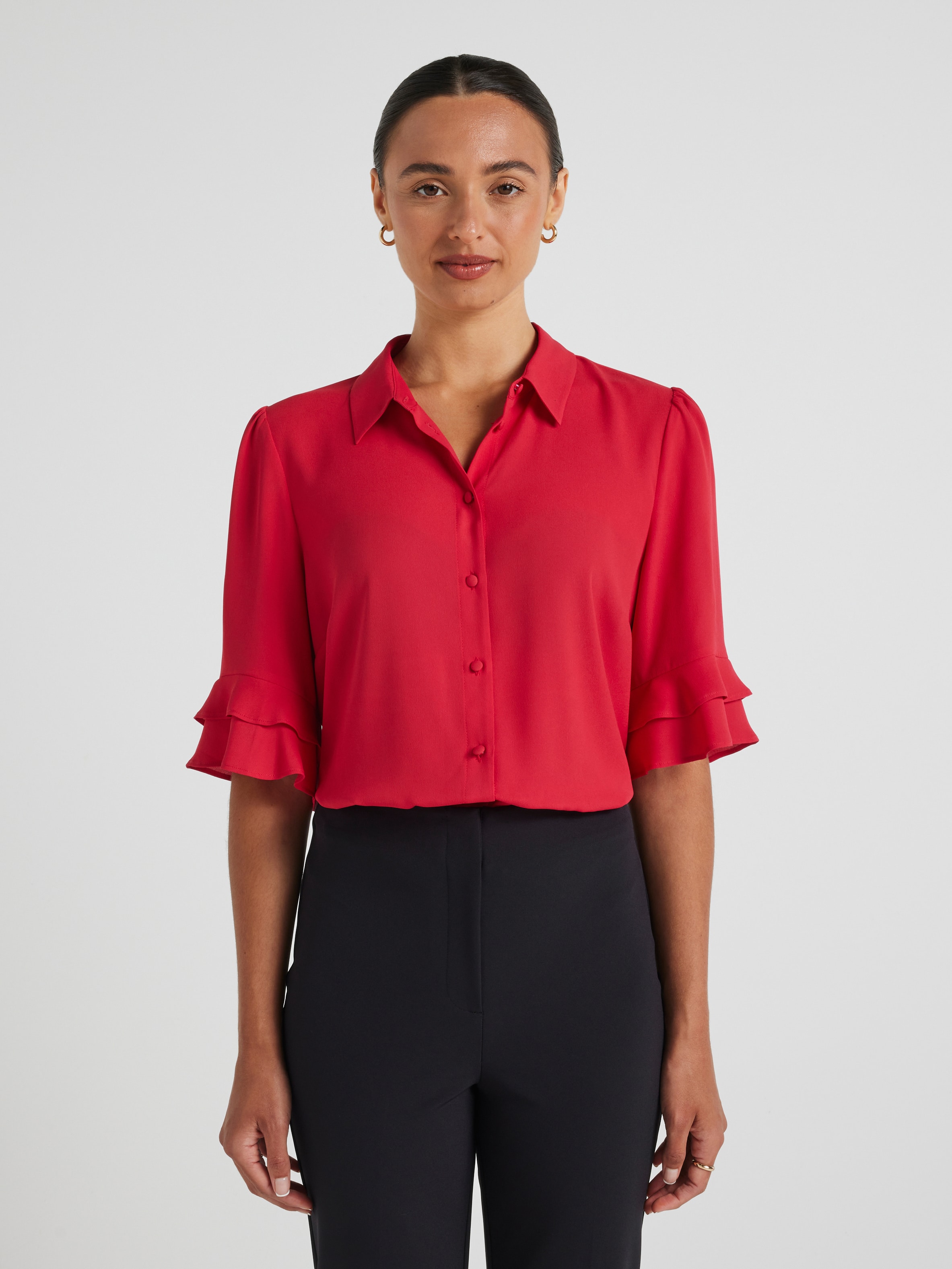 Kayla 3/4 Sleeve Button Up Shirt