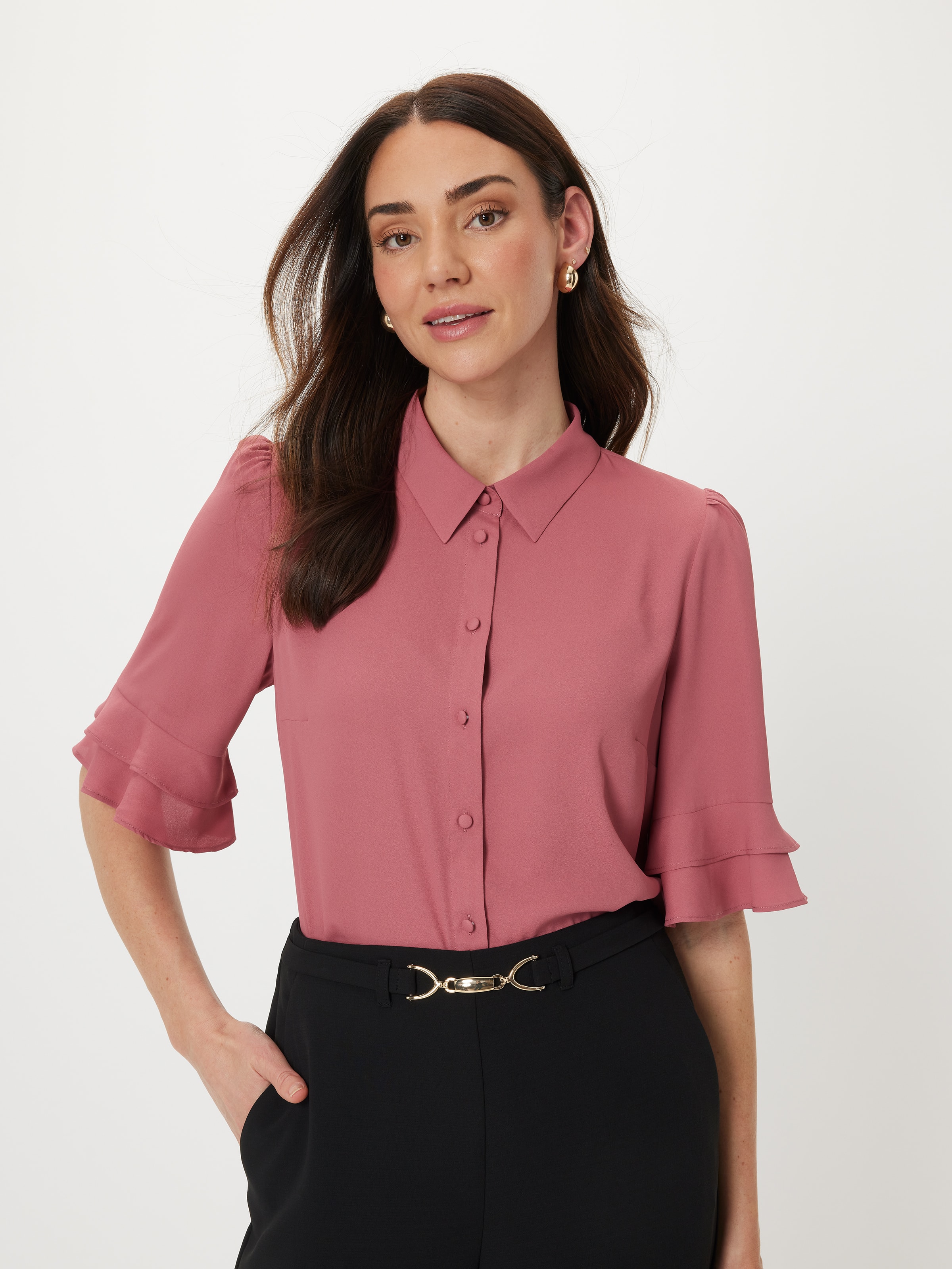 Kayla 3/4 Sleeve Button Up Shirt