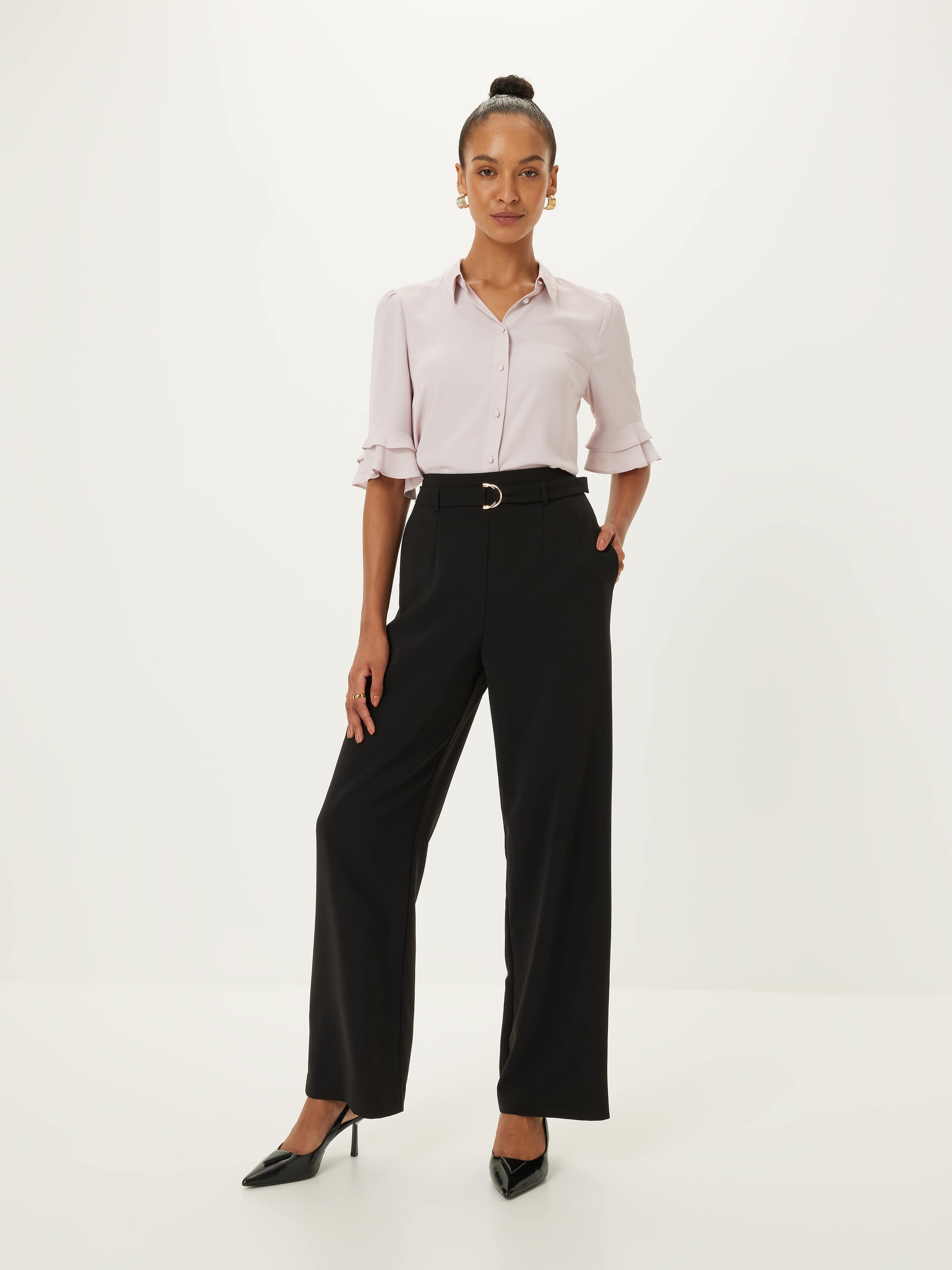 Kayla 3/4 Sleeve Button Up Shirt