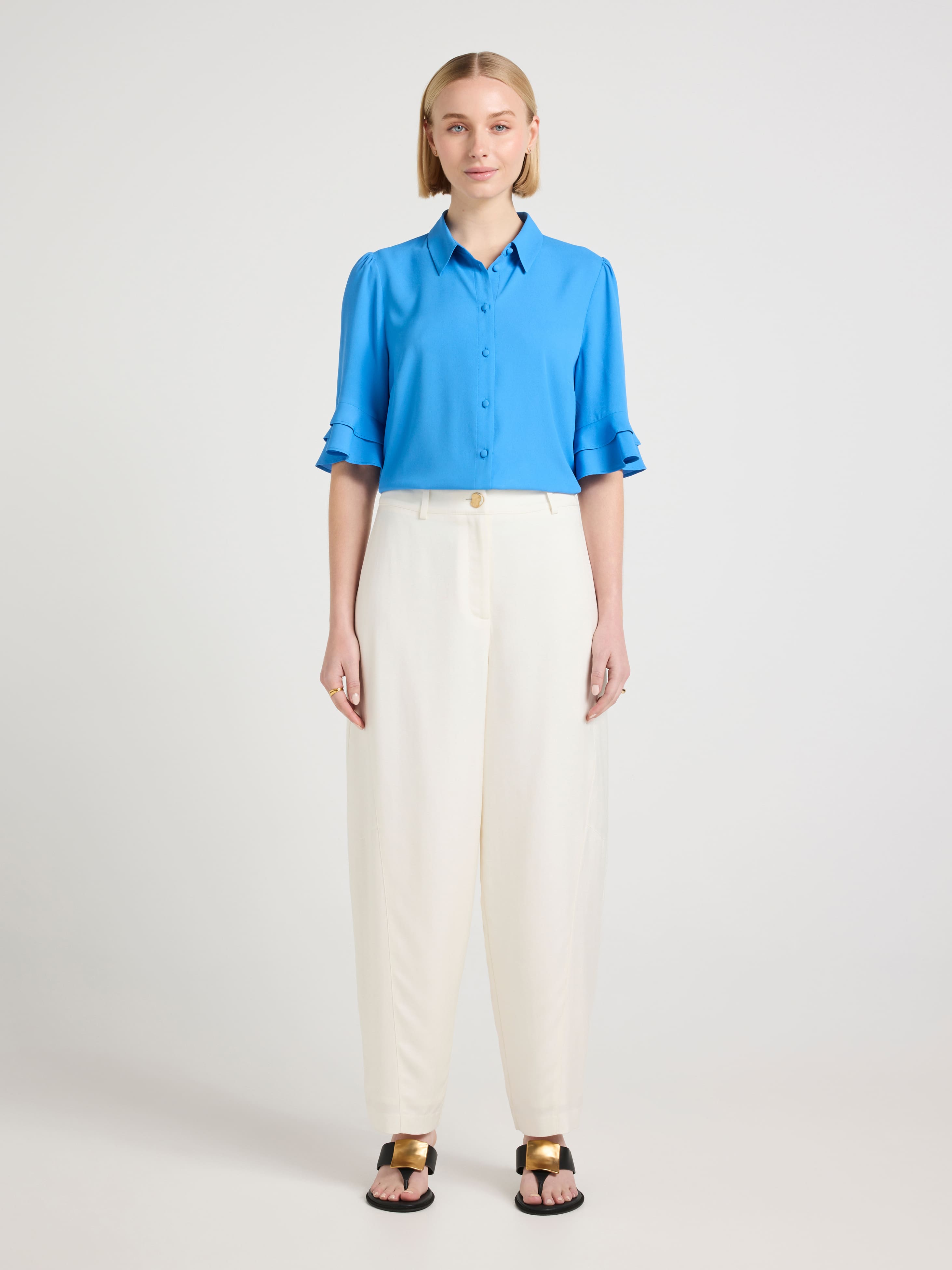 Kayla 3/4 Sleeve Button Up Shirt