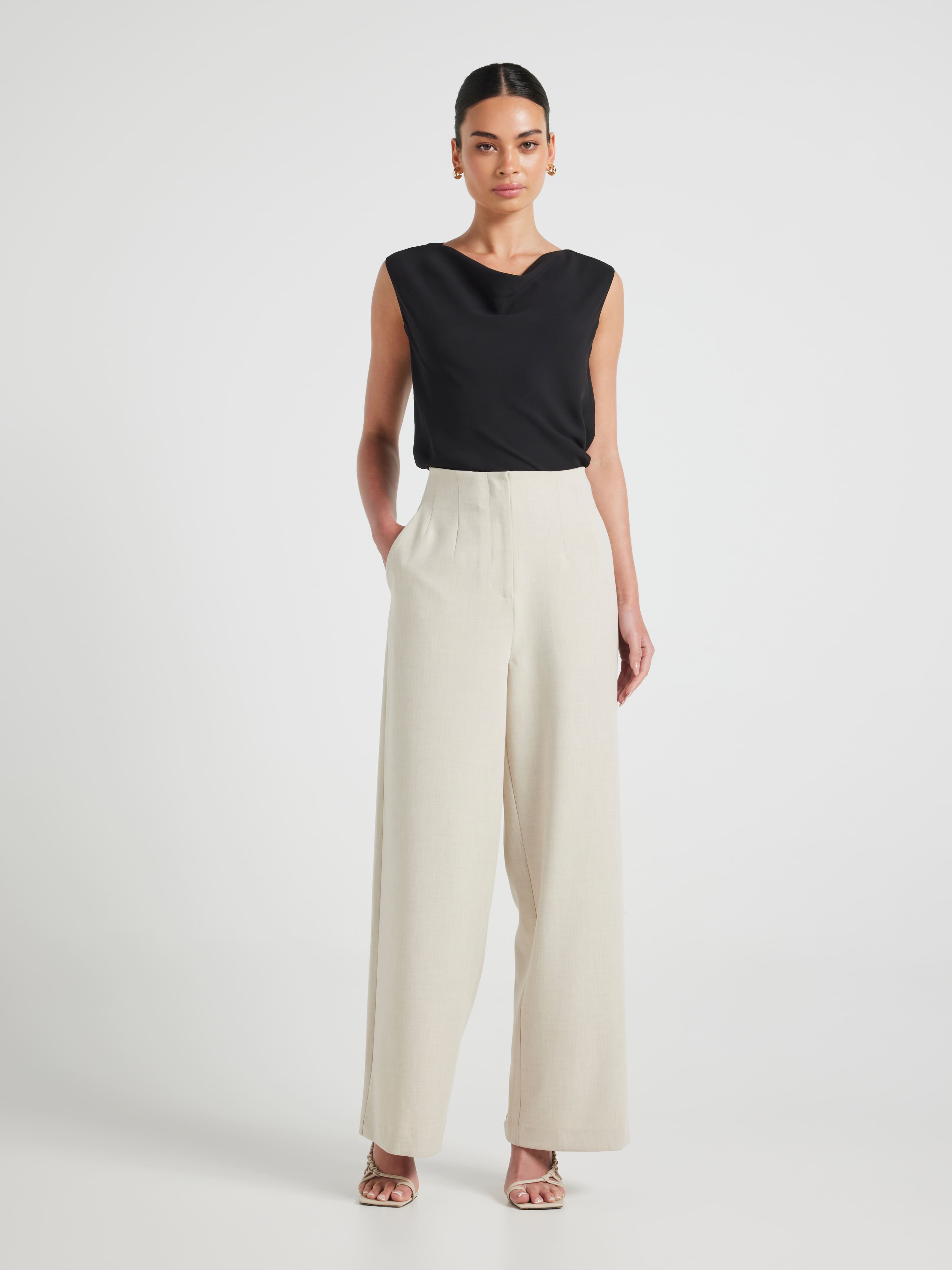 Gigi Bias Cut Cowl Top