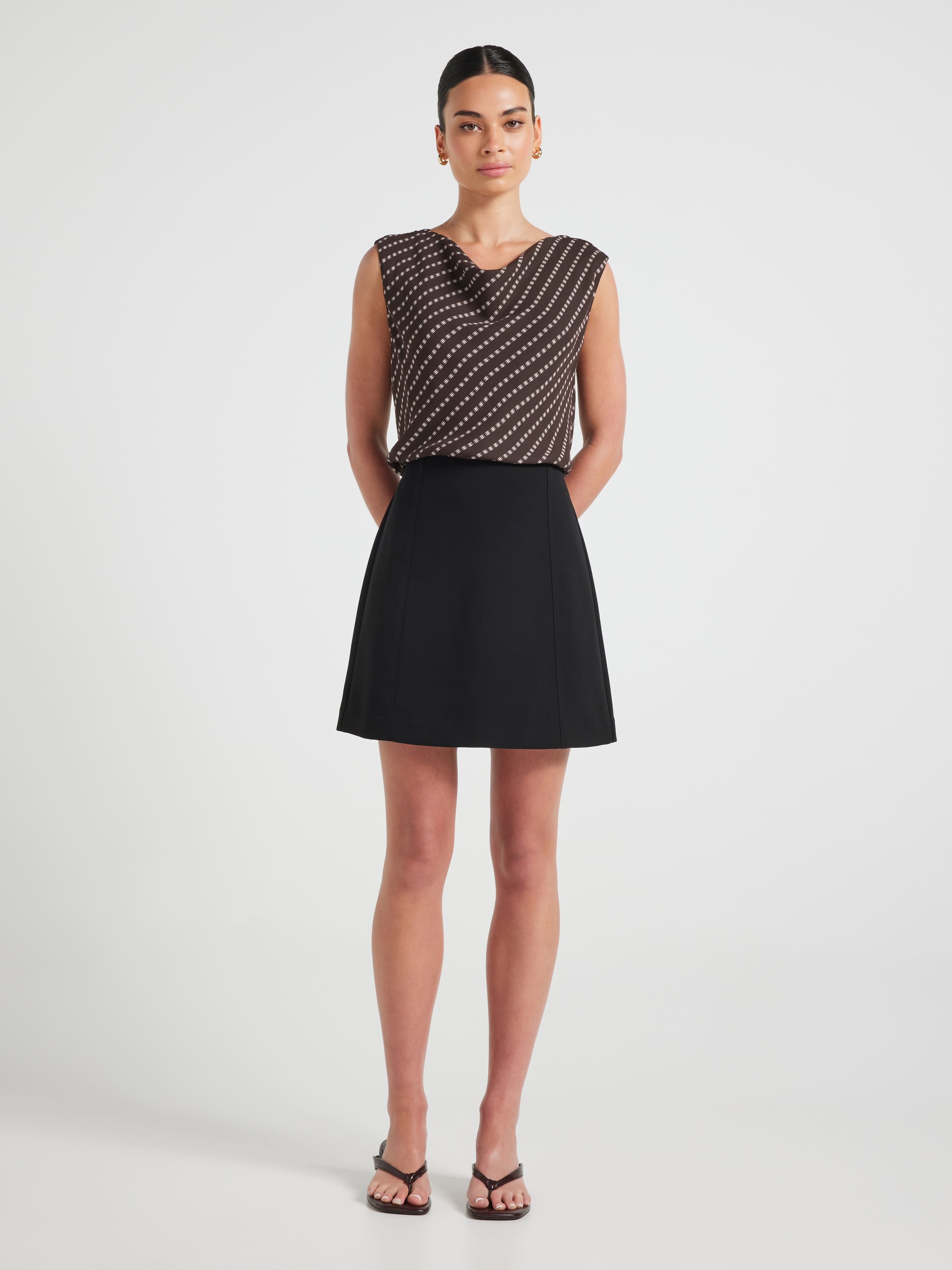Gigi Bias Cut Cowl Top