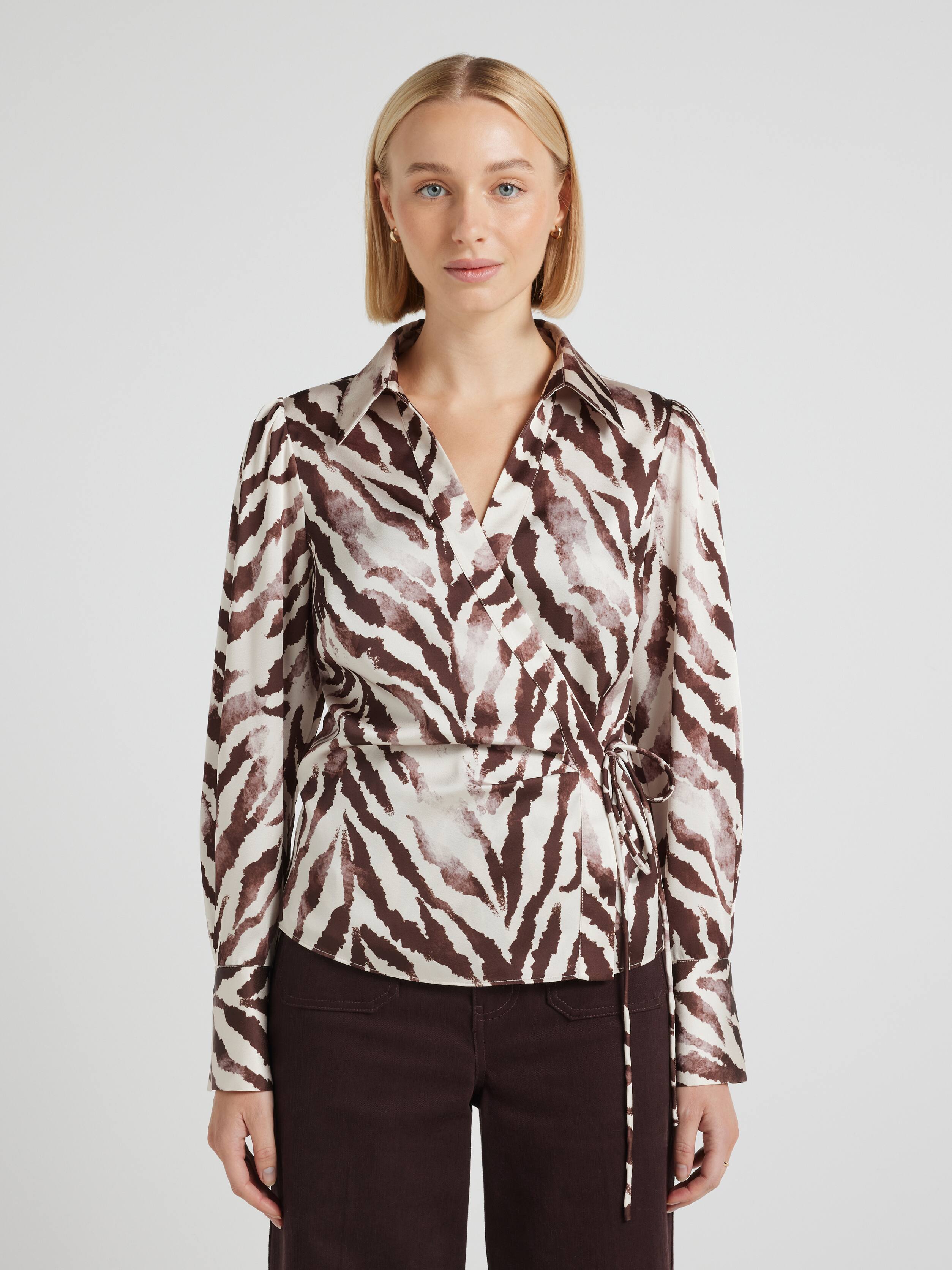 Santana Satin Wrap Shirt
