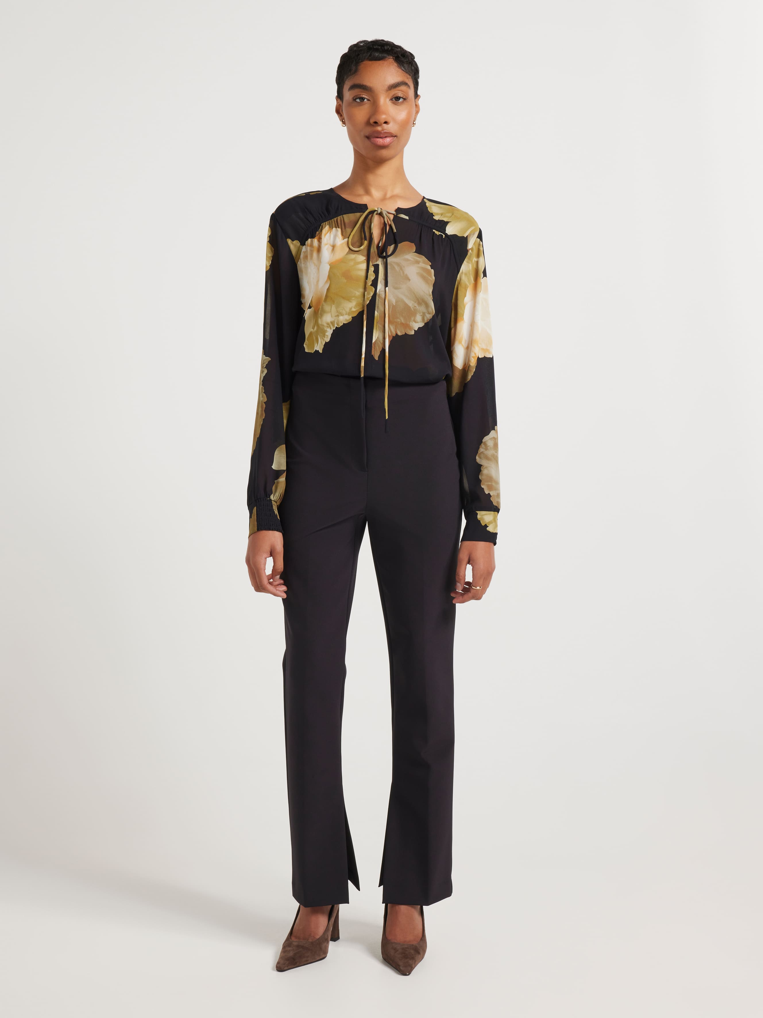 Gracie Soft Tie Neck Blouse