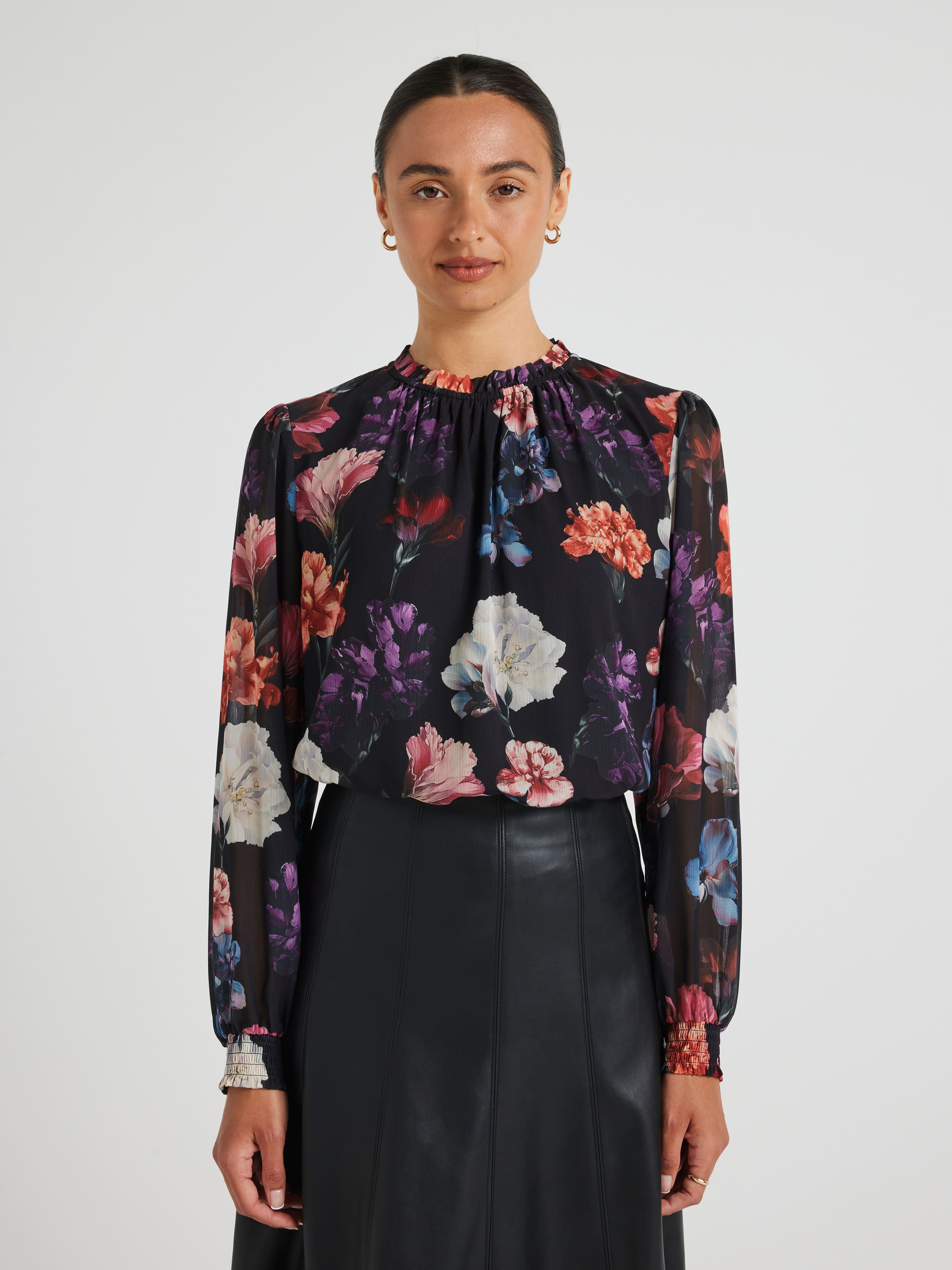 Gabby Yoryu Gathered Neck Top