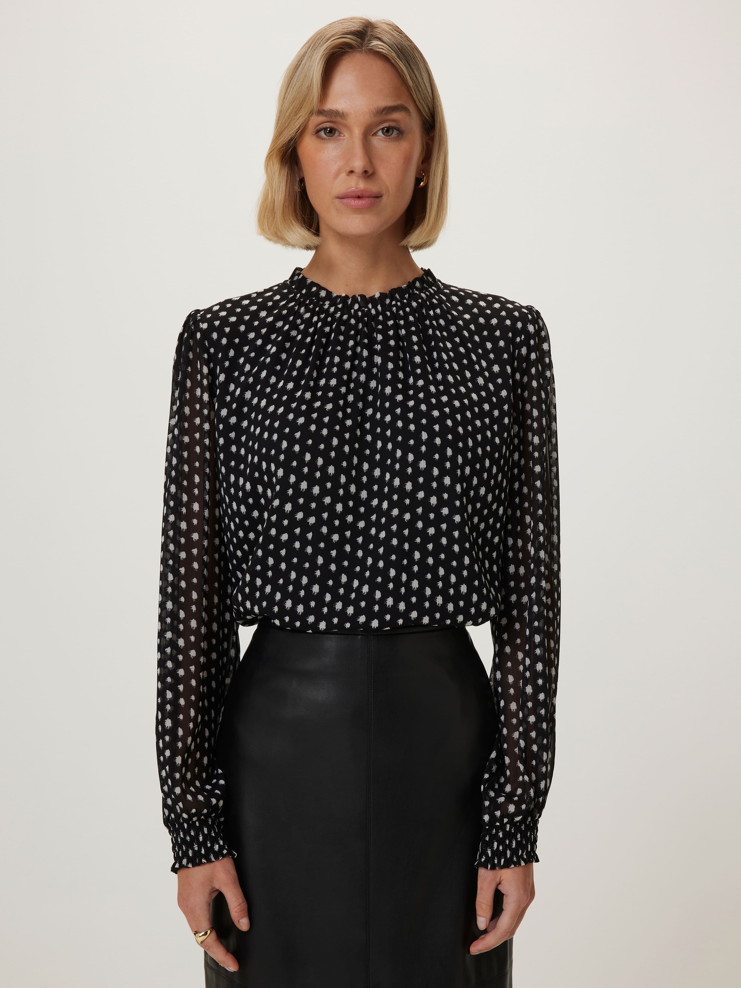 Gabby Yoryu Gathered Neck Top